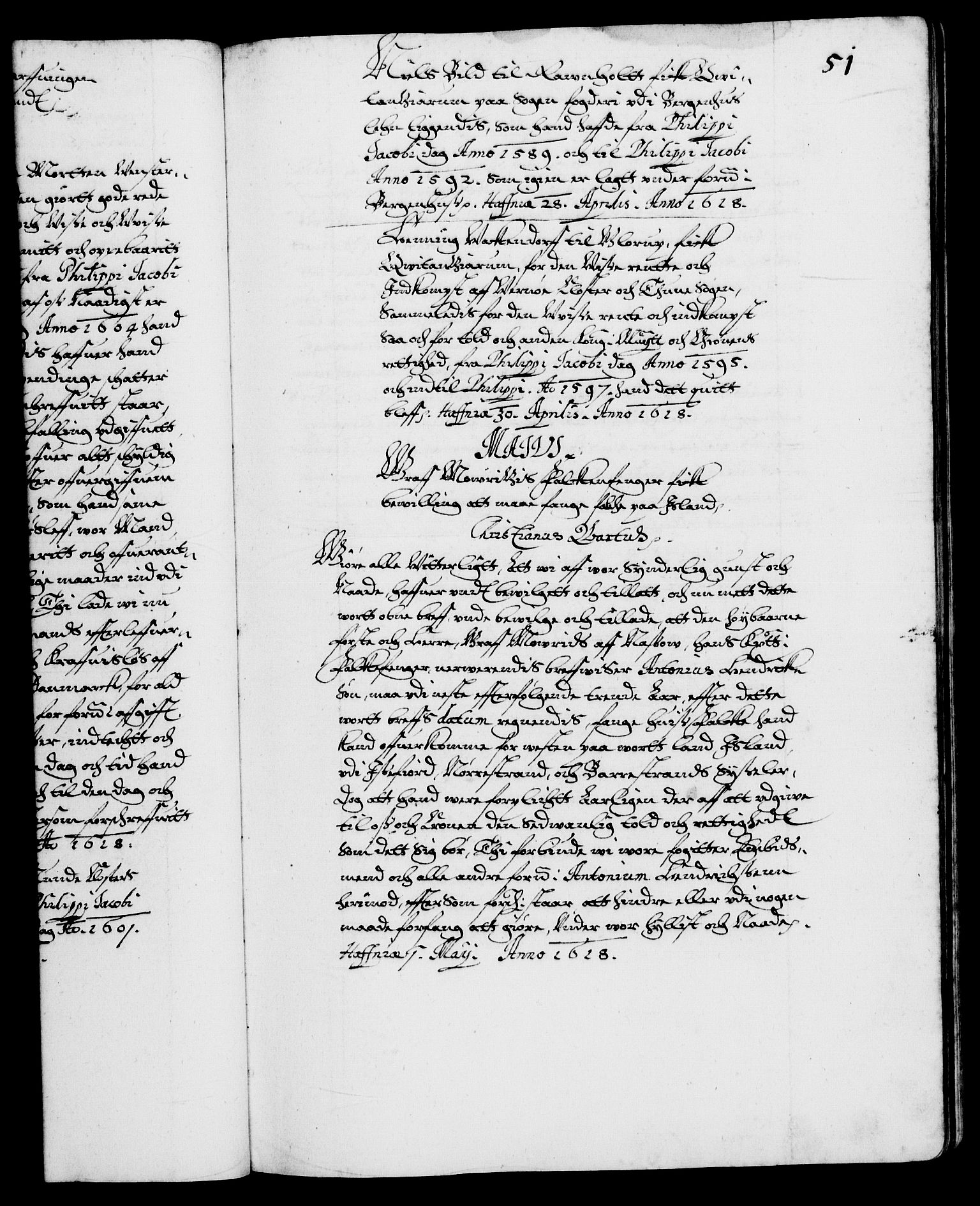 Danske Kanselli 1572-1799, RA/EA-3023/F/Fc/Fca/Fcaa/L0004: Norske registre (mikrofilm), 1617-1630, p. 51a
