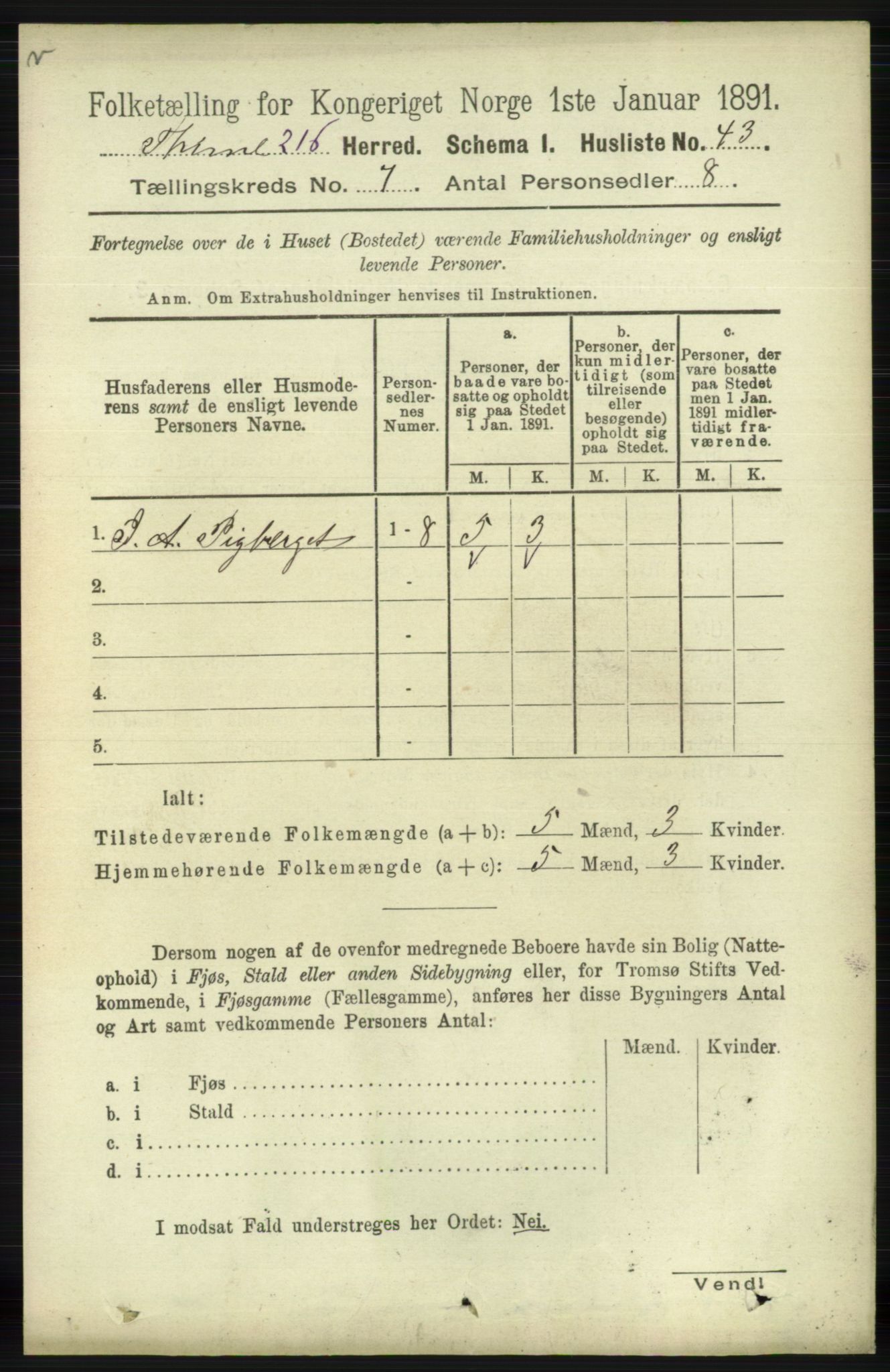 RA, 1891 census for 1121 Time, 1891, p. 2597