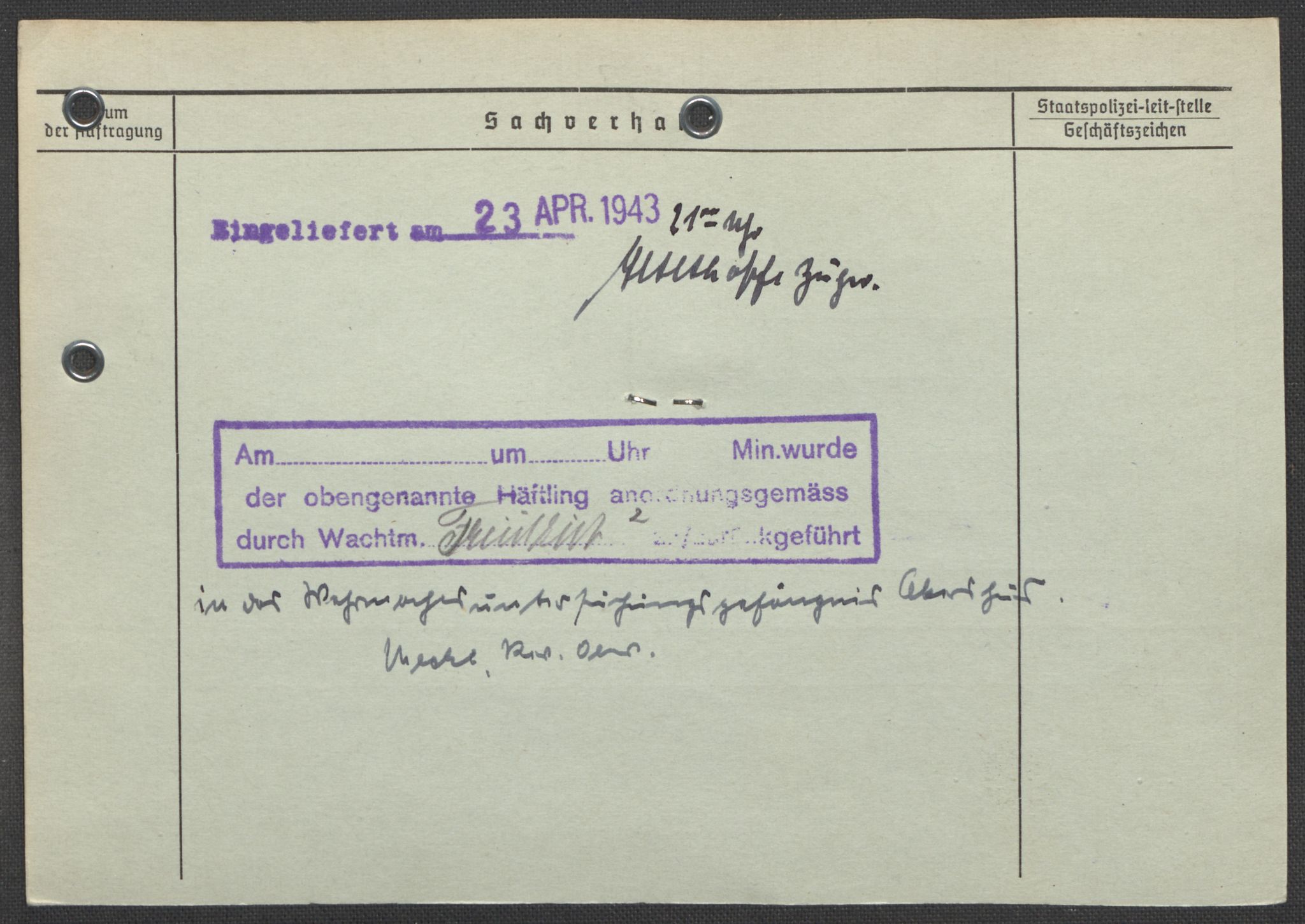 Befehlshaber der Sicherheitspolizei und des SD, AV/RA-RAFA-5969/E/Ea/Eaa/L0008: Register over norske fanger i Møllergata 19: Oelze-Ru, 1940-1945, p. 899