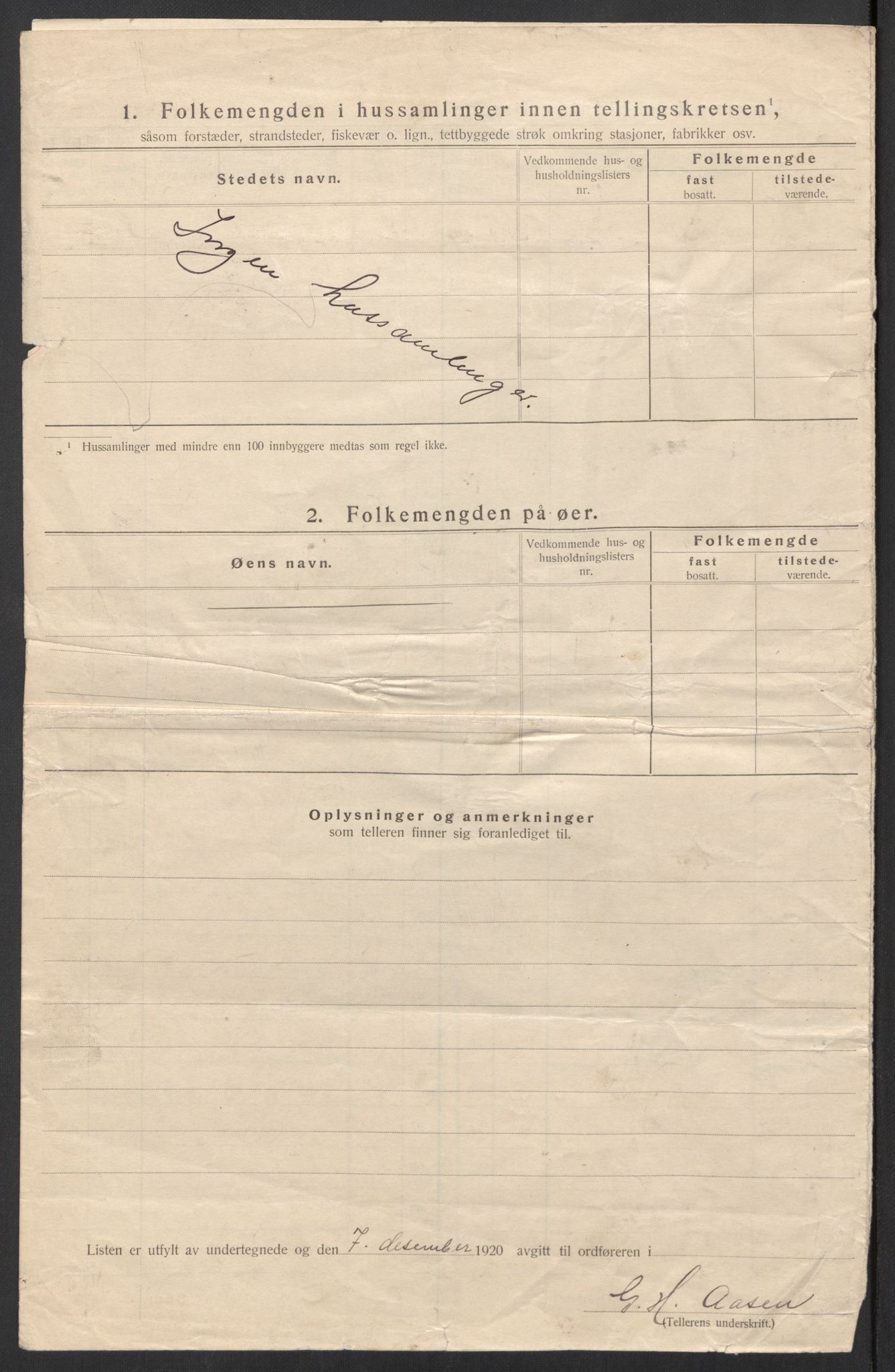 SAT, 1920 census for Hen, 1920, p. 21