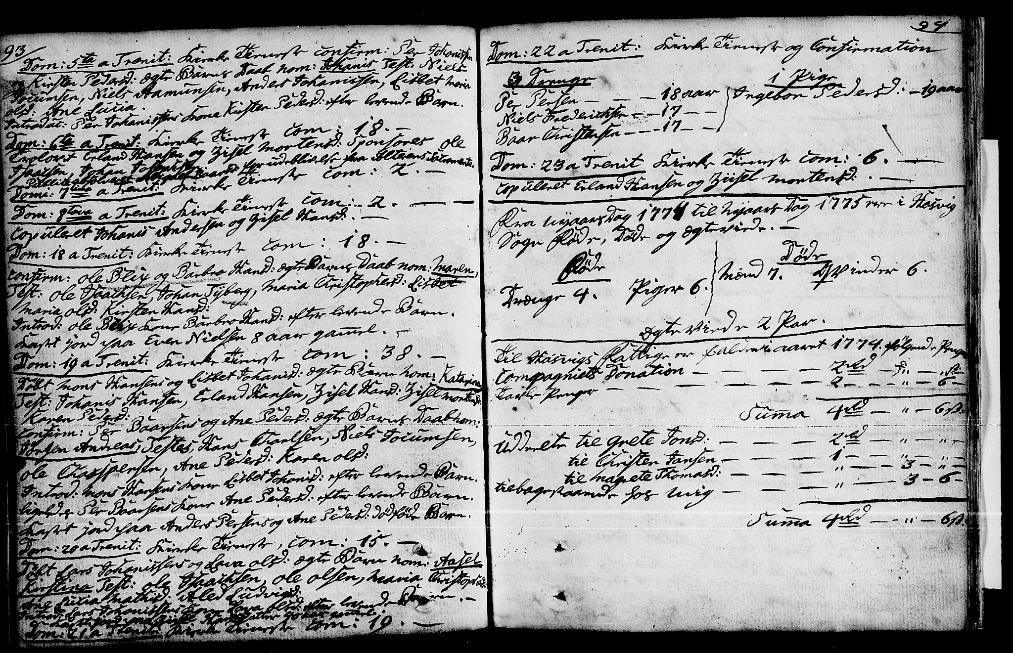 Loppa sokneprestkontor, SATØ/S-1339/H/Ha/L0001kirke: Parish register (official) no. 1 /2, 1753-1784, p. 93-94