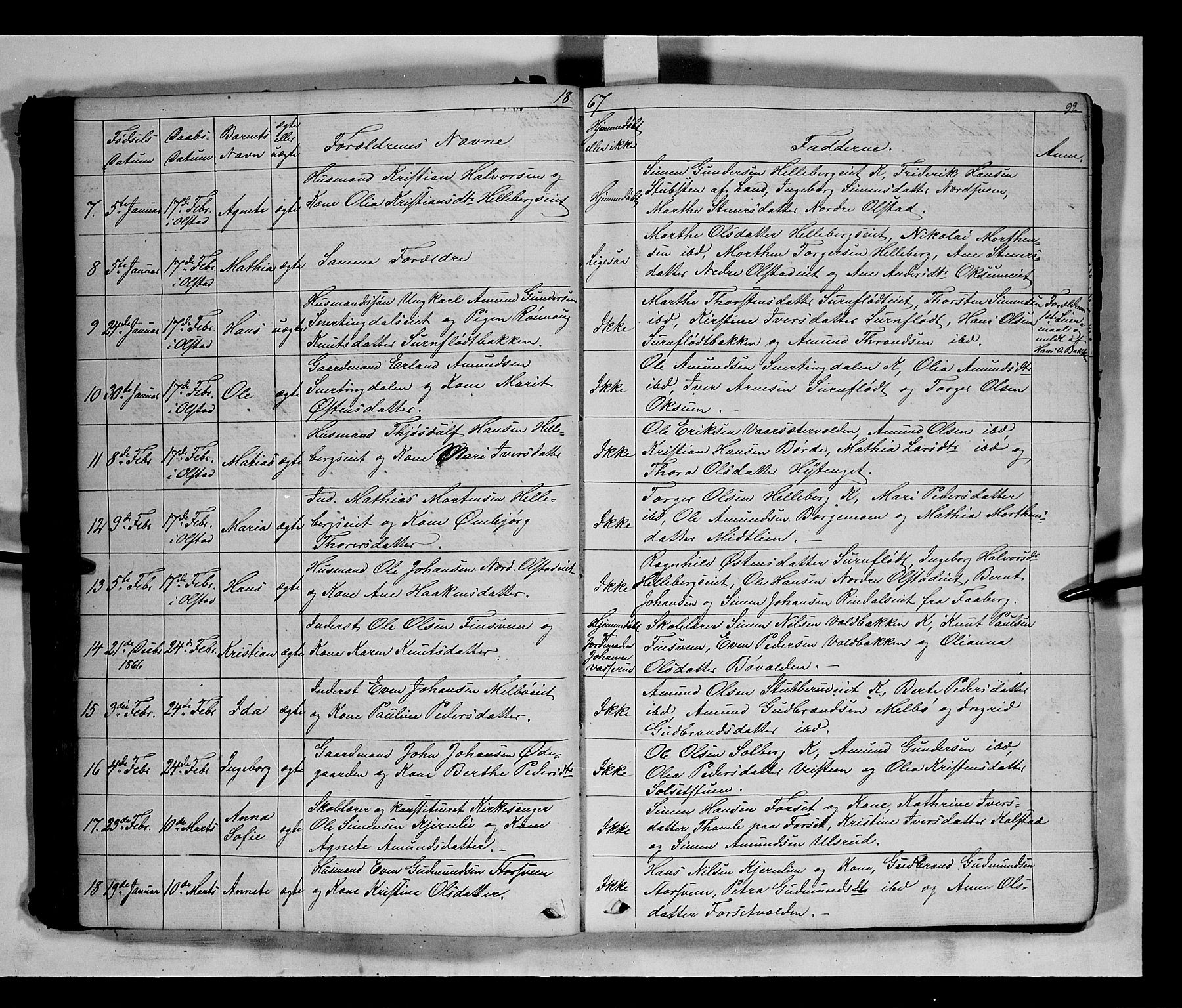 Gausdal prestekontor, SAH/PREST-090/H/Ha/Hab/L0005: Parish register (copy) no. 5, 1846-1867, p. 92