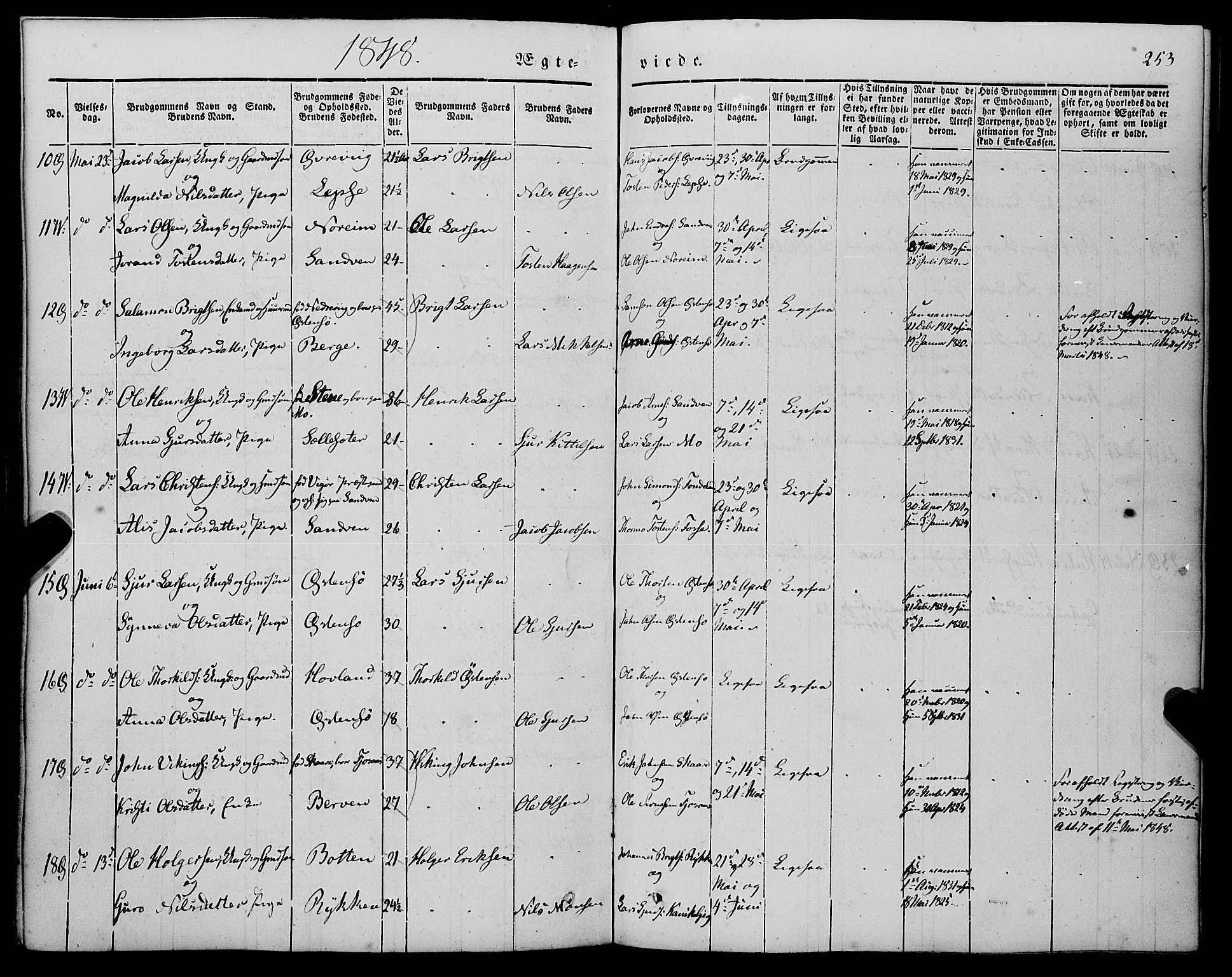 Kvam sokneprestembete, AV/SAB-A-76201/H/Haa: Parish register (official) no. A 8, 1844-1863, p. 253