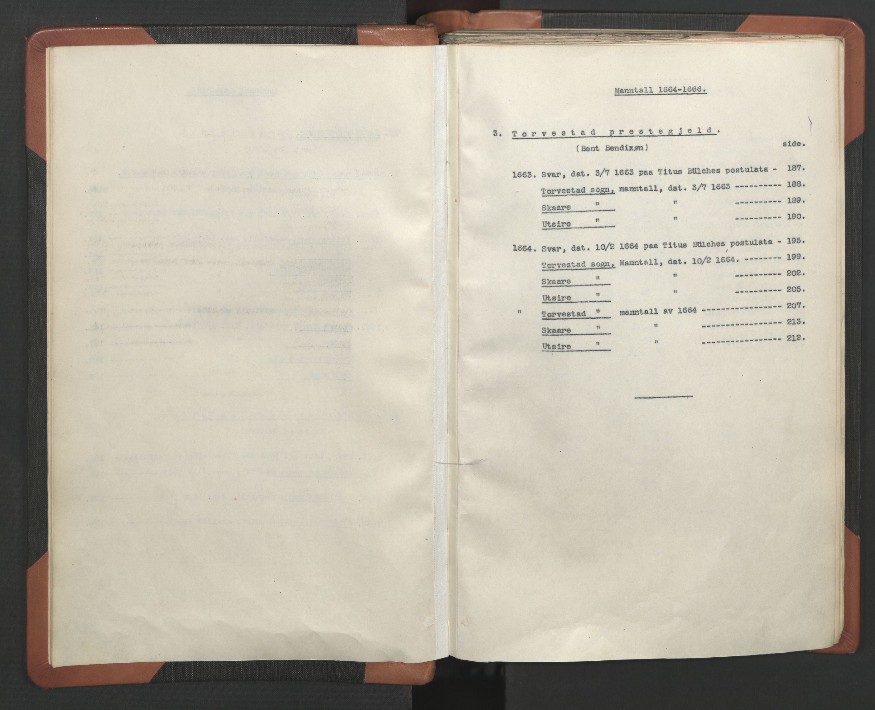 RA, Vicar's Census 1664-1666, no. 18: Stavanger deanery and Karmsund deanery, 1664-1666