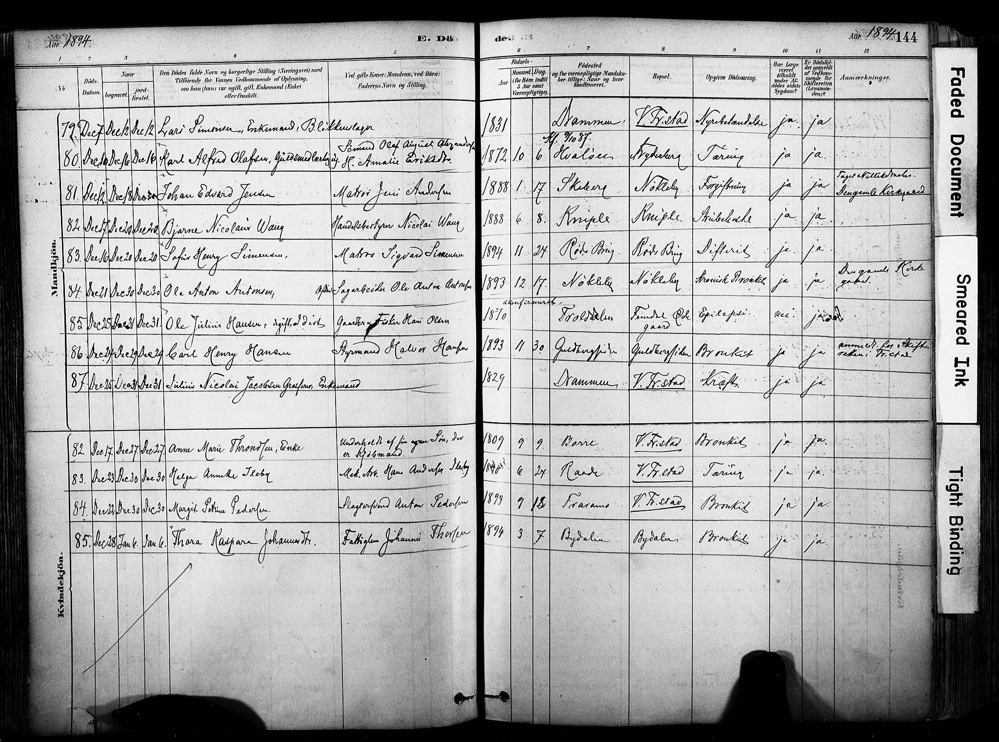Glemmen prestekontor Kirkebøker, SAO/A-10908/F/Fa/L0012: Parish register (official) no. 12, 1878-1973, p. 144