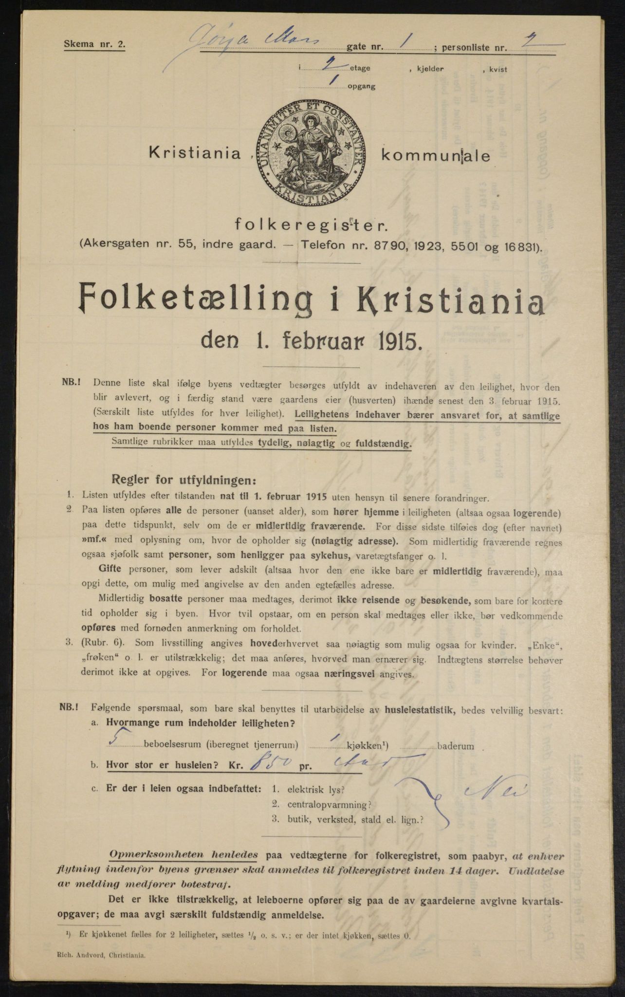 OBA, Municipal Census 1915 for Kristiania, 1915, p. 47224