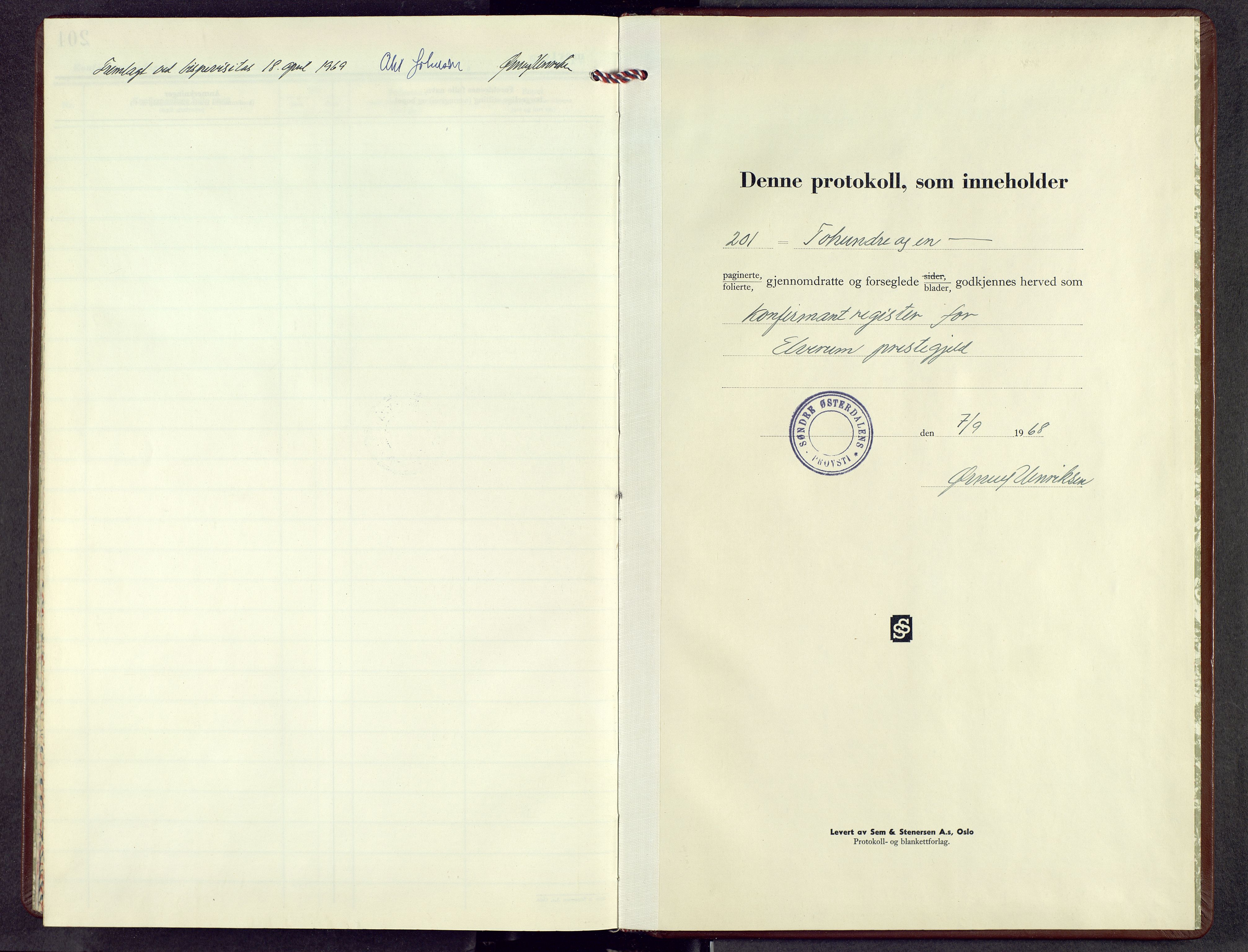 Elverum prestekontor, SAH/PREST-044/H/Ha/Hab/L0031: Parish register (copy) no. 31, 1968-1969