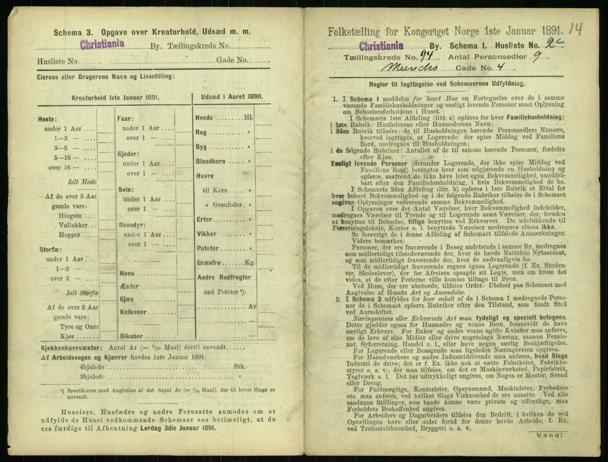 RA, 1891 census for 0301 Kristiania, 1891, p. 45951