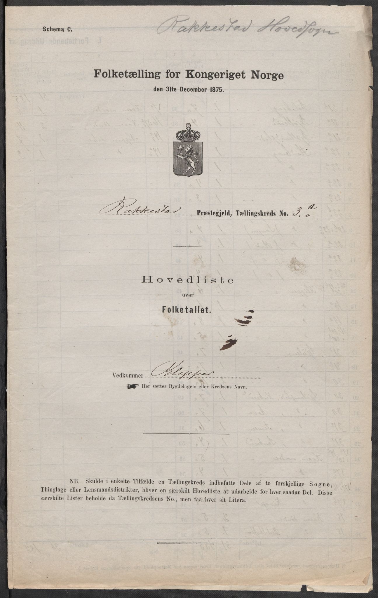 RA, 1875 census for 0128P Rakkestad, 1875, p. 7