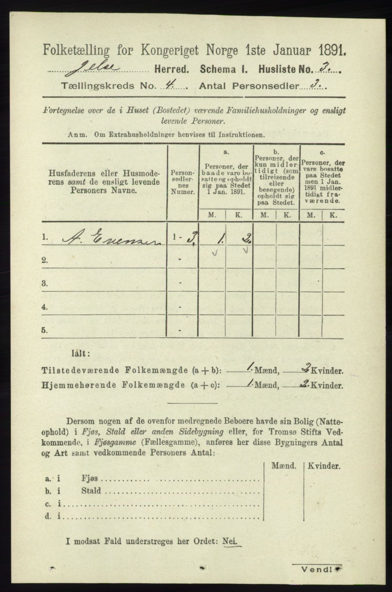 RA, 1891 census for 1138 Jelsa, 1891, p. 638
