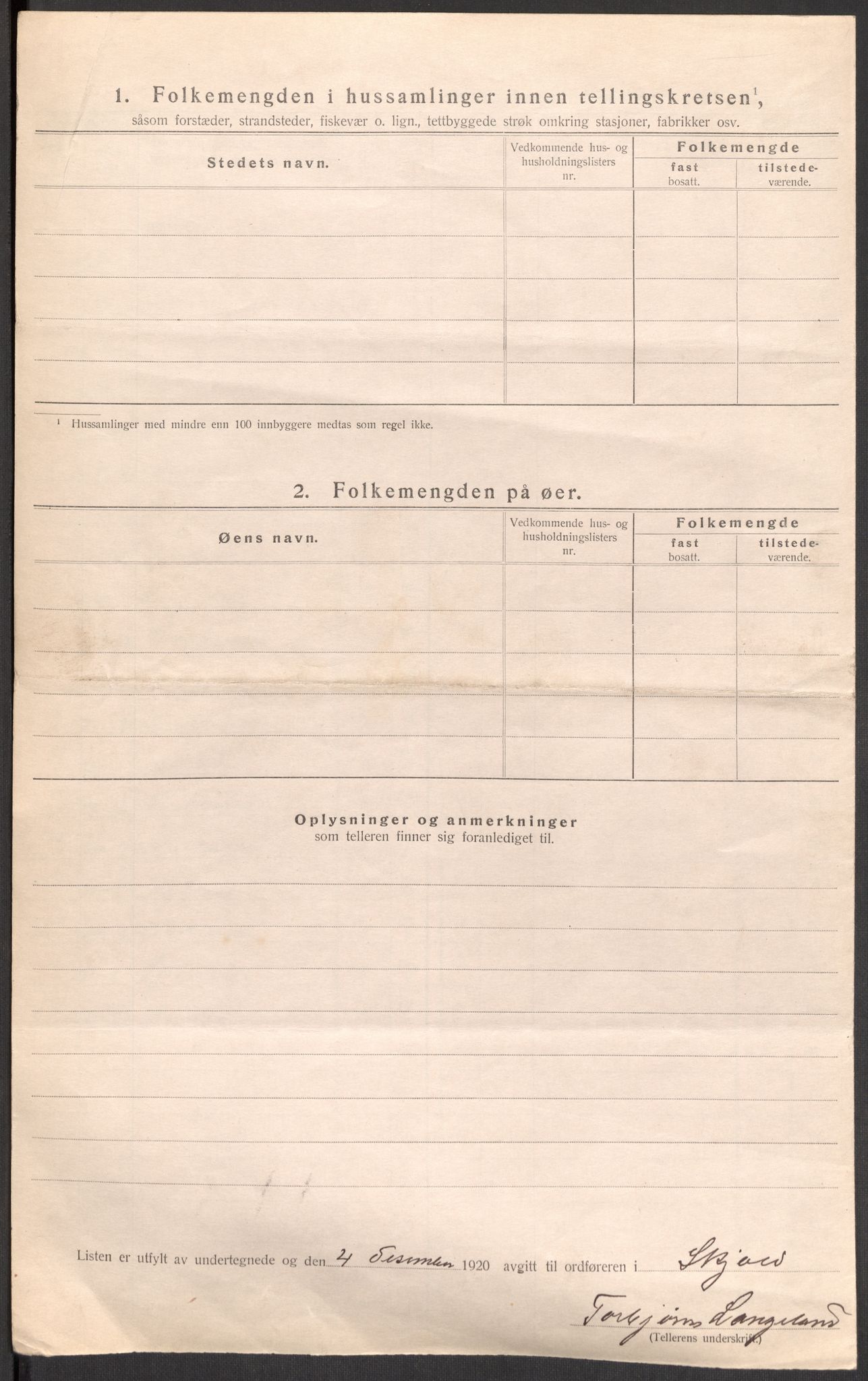 SAST, 1920 census for Skjold, 1920, p. 30