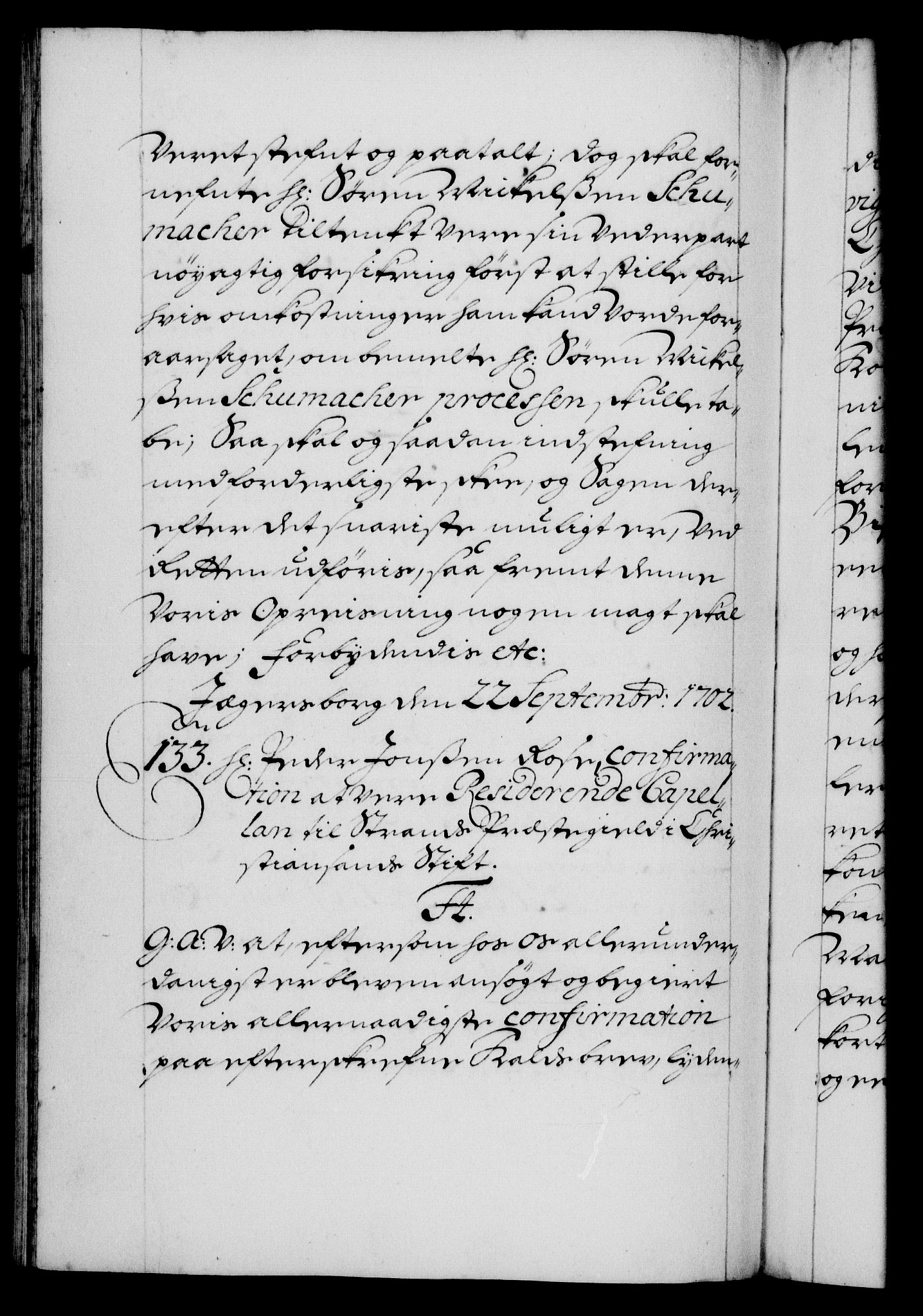 Danske Kanselli 1572-1799, AV/RA-EA-3023/F/Fc/Fca/Fcaa/L0018: Norske registre, 1699-1703, p. 398b