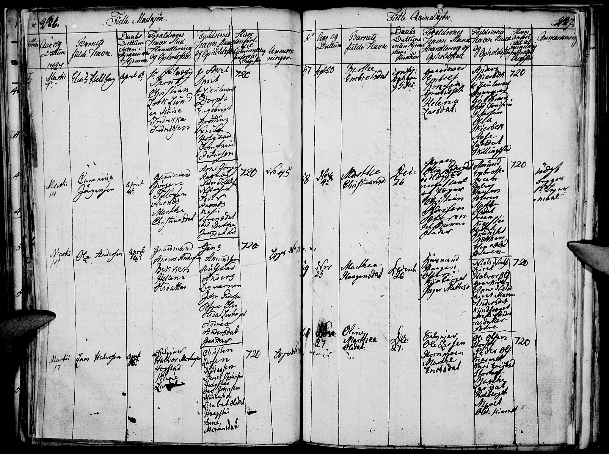 Elverum prestekontor, AV/SAH-PREST-044/H/Ha/Haa/L0007: Parish register (official) no. 7, 1815-1830, p. 236-237