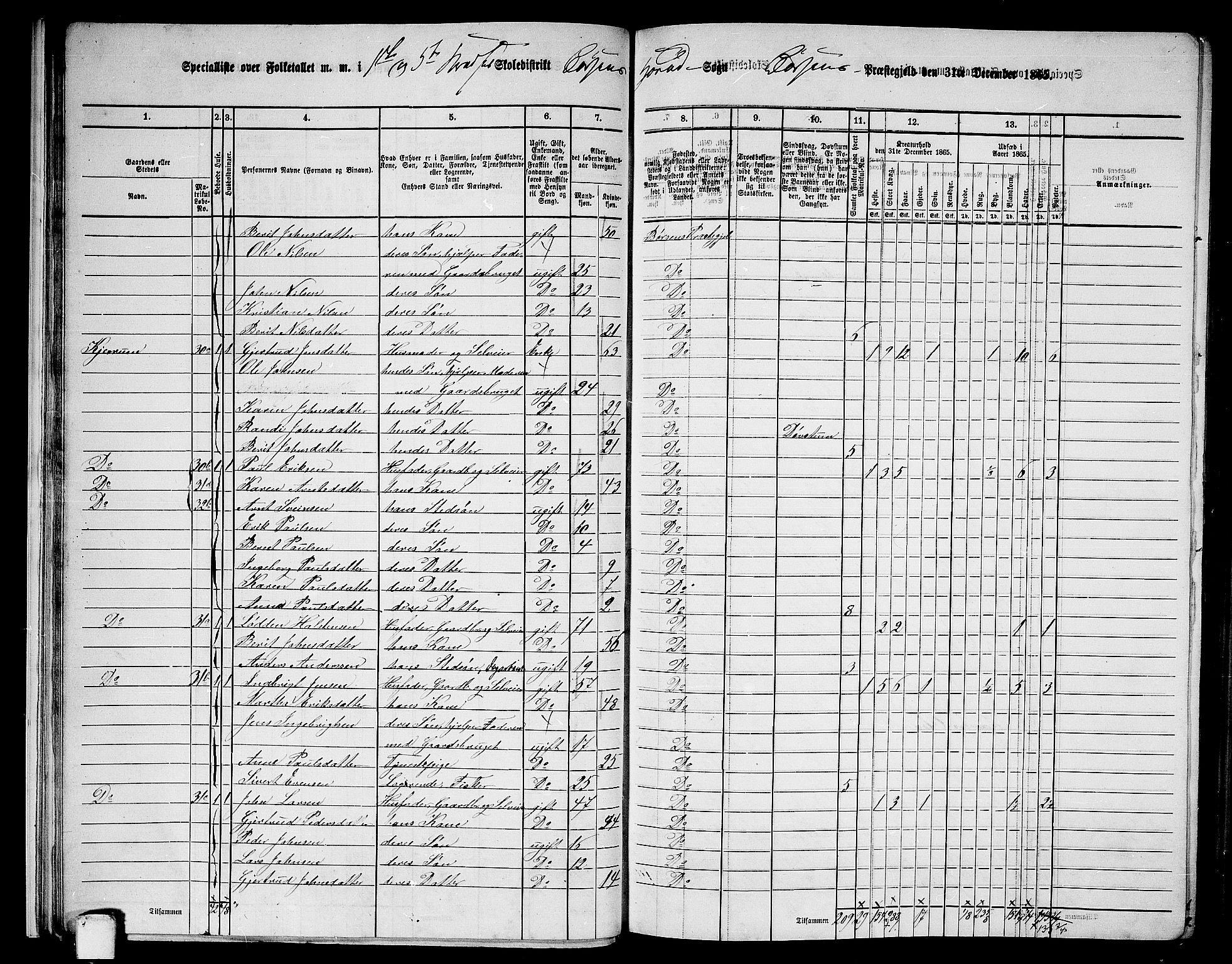 RA, 1865 census for Børsa, 1865, p. 18