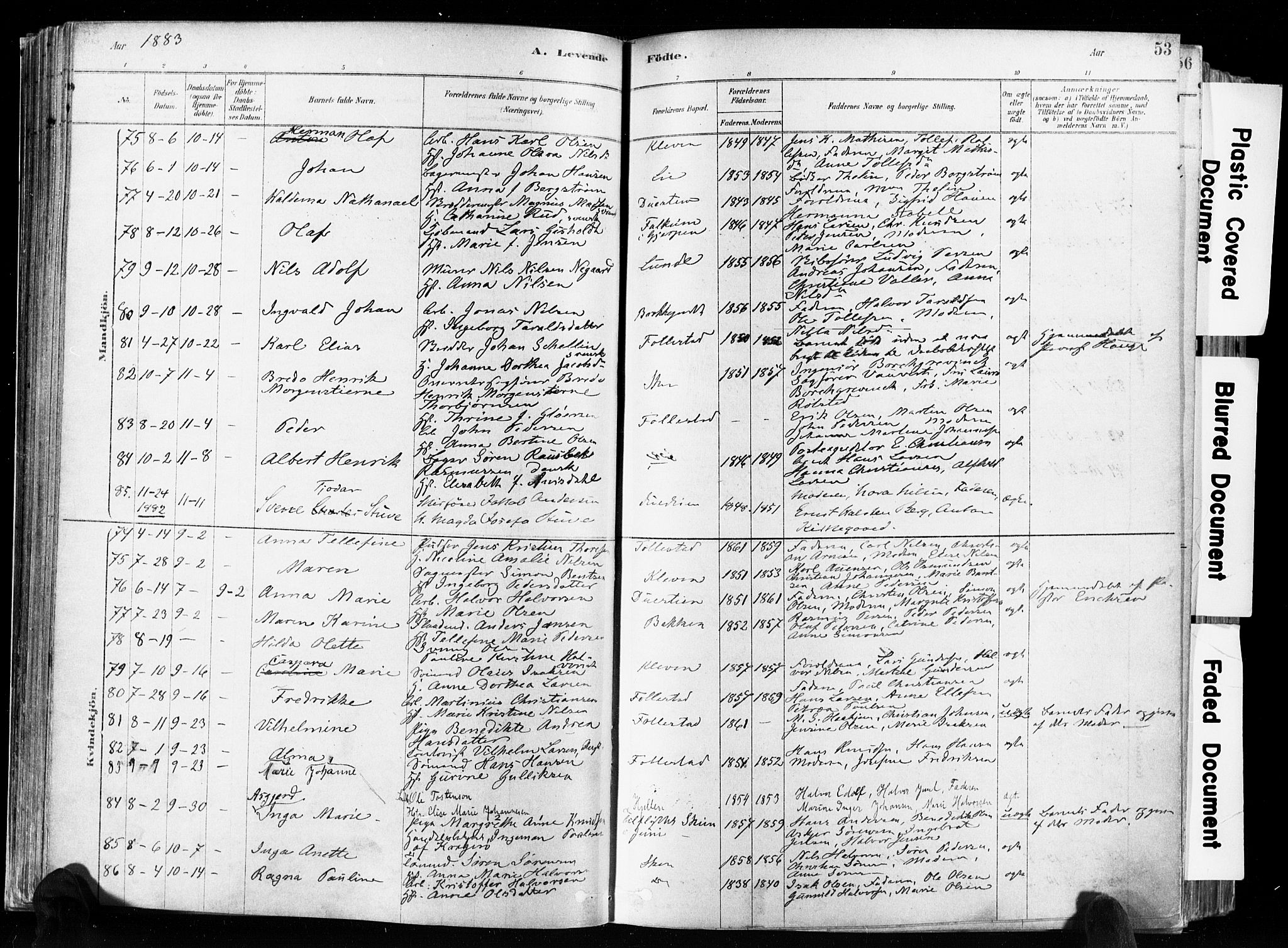 Skien kirkebøker, AV/SAKO-A-302/F/Fa/L0009: Parish register (official) no. 9, 1878-1890, p. 53