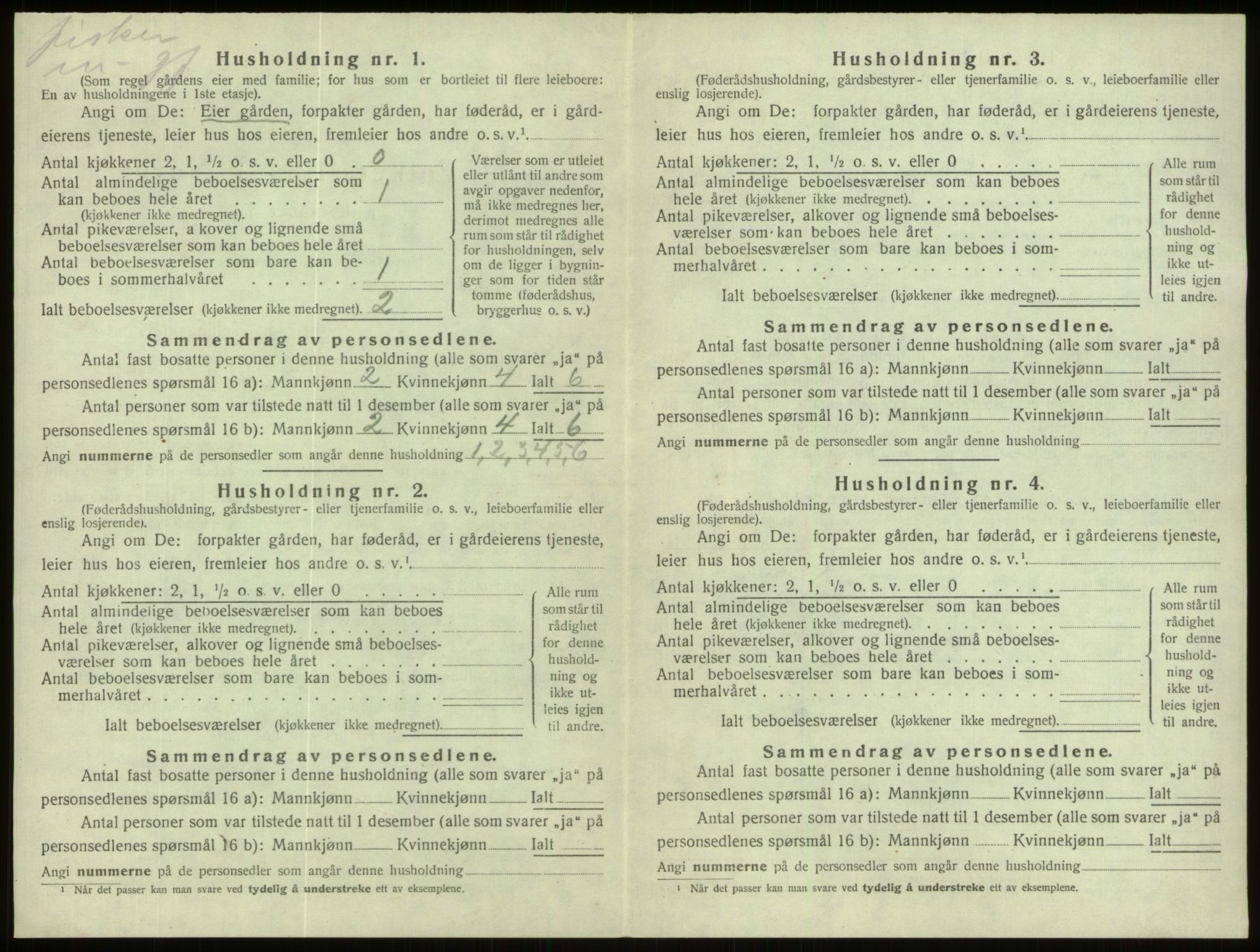 SAB, 1920 census for Davik, 1920, p. 1026