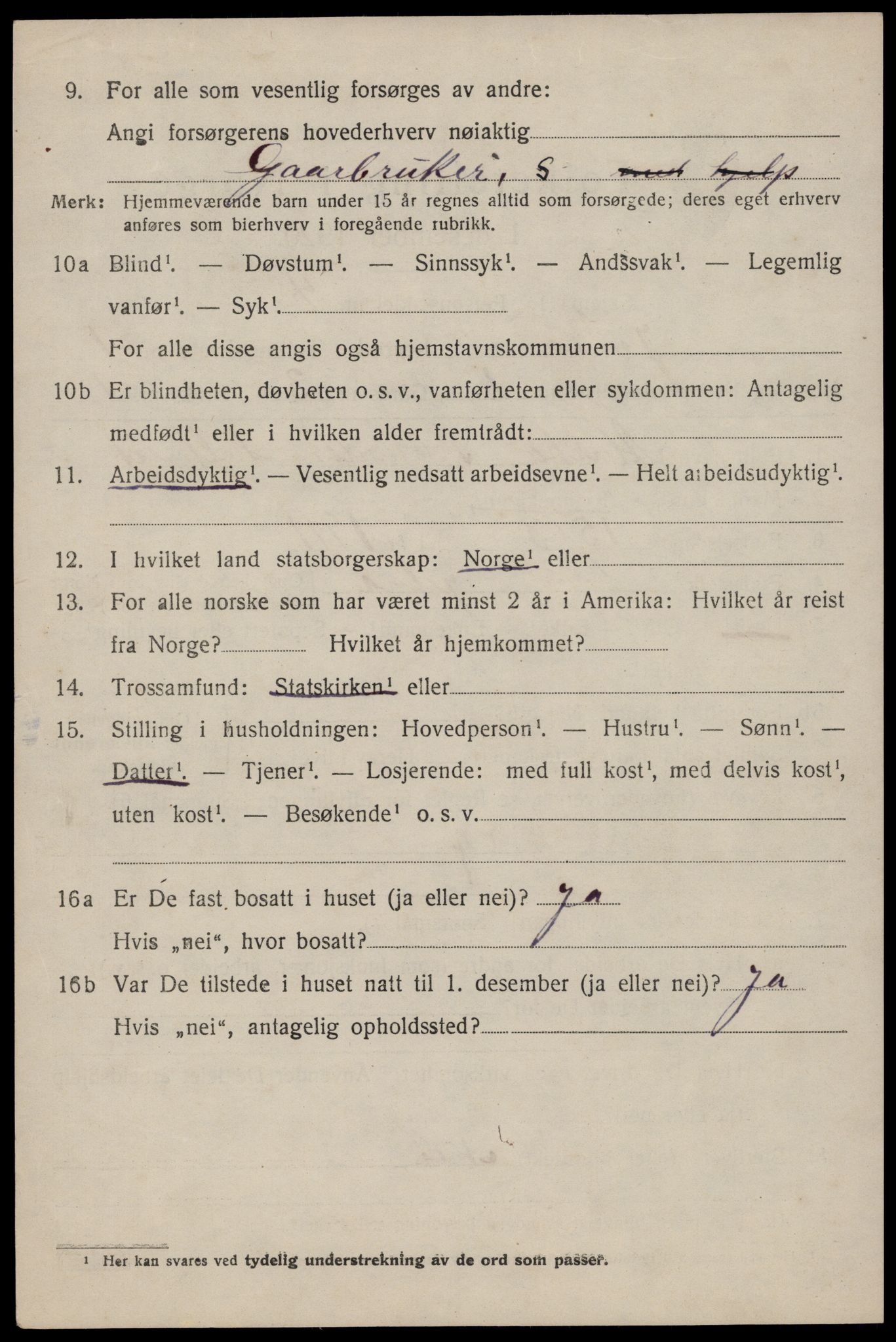 SAST, 1920 census for Jelsa, 1920, p. 673