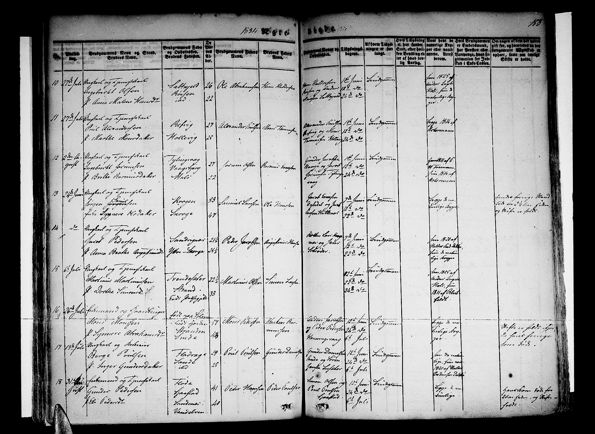 Selje sokneprestembete, AV/SAB-A-99938/H/Ha/Haa/Haaa: Parish register (official) no. A 9, 1829-1844, p. 183