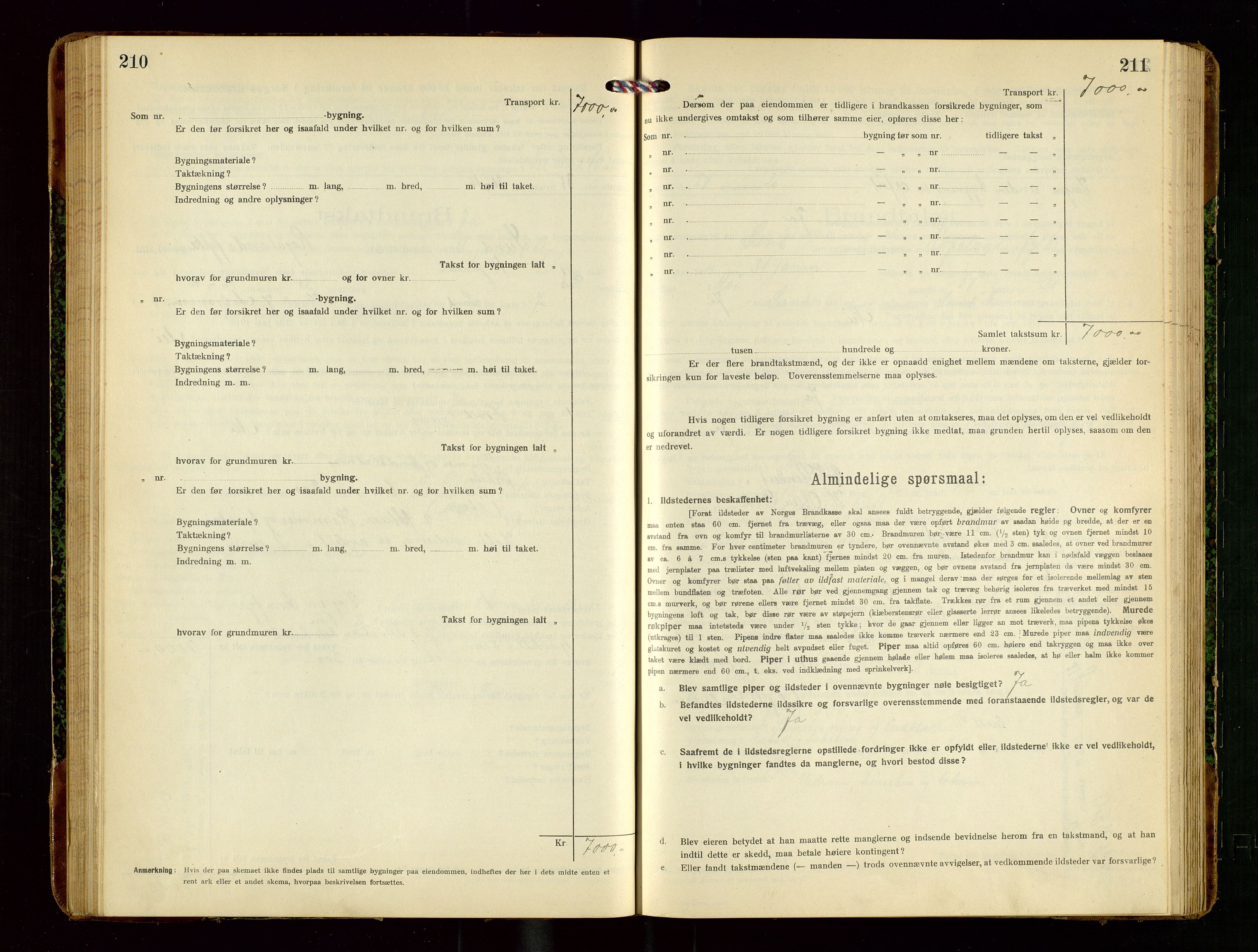 Lund lensmannskontor, AV/SAST-A-100303/Gob/L0003: "Brandtakstprotokol", 1918-1921, p. 210-211