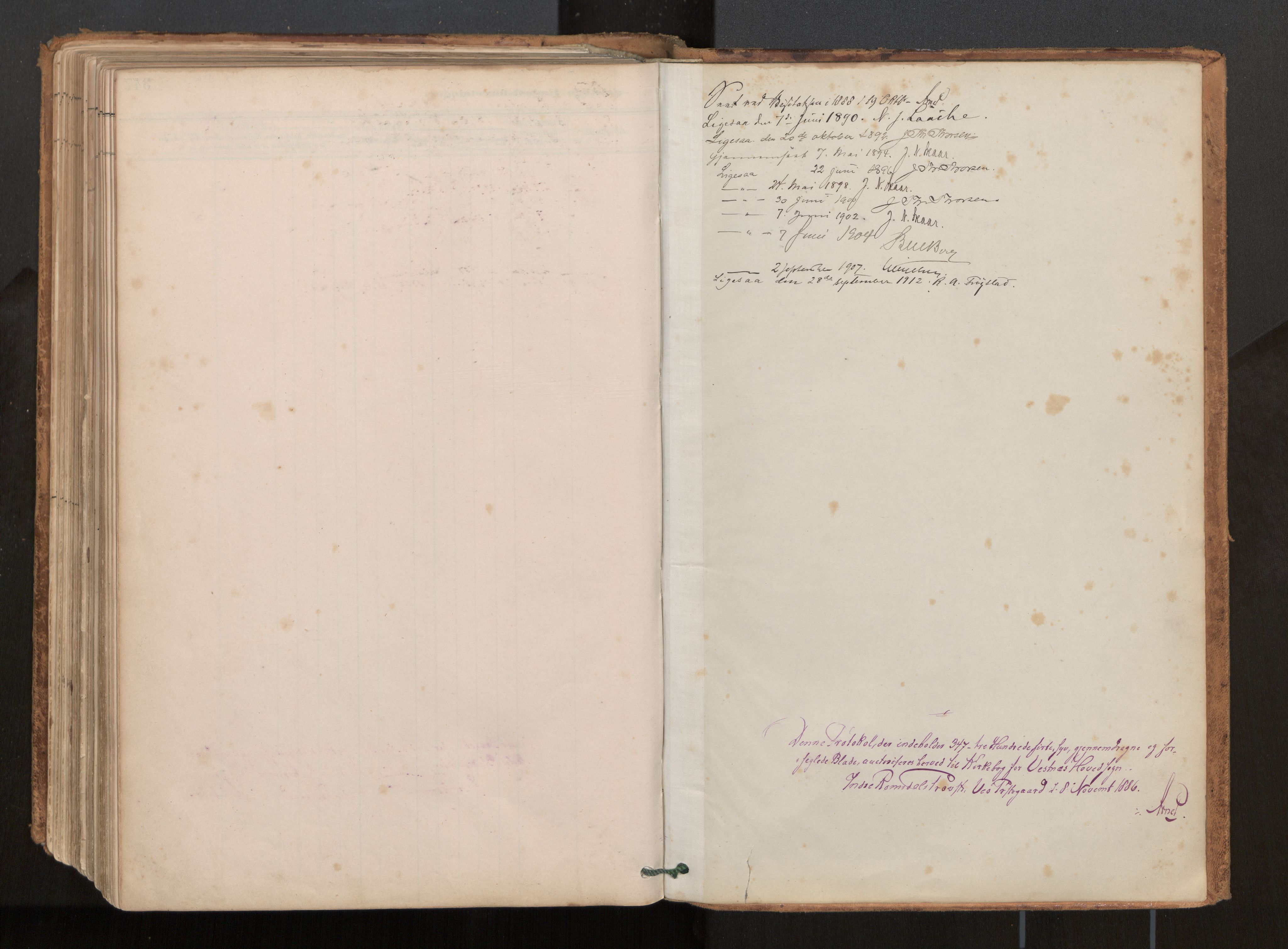 Ministerialprotokoller, klokkerbøker og fødselsregistre - Møre og Romsdal, AV/SAT-A-1454/539/L0531: Parish register (official) no. 539A04, 1887-1913