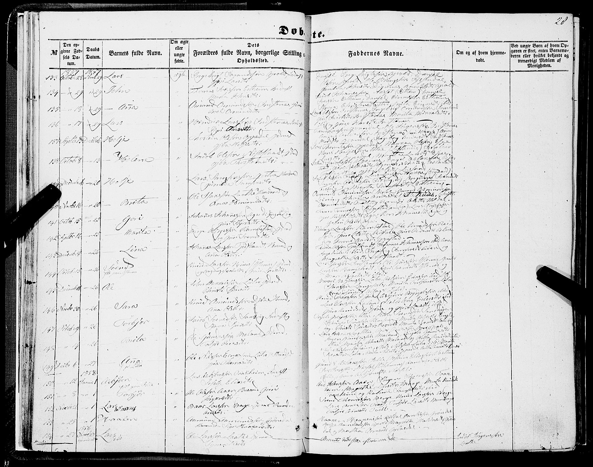 Ullensvang sokneprestembete, AV/SAB-A-78701/H/Haa: Parish register (official) no. A 11, 1854-1866, p. 28