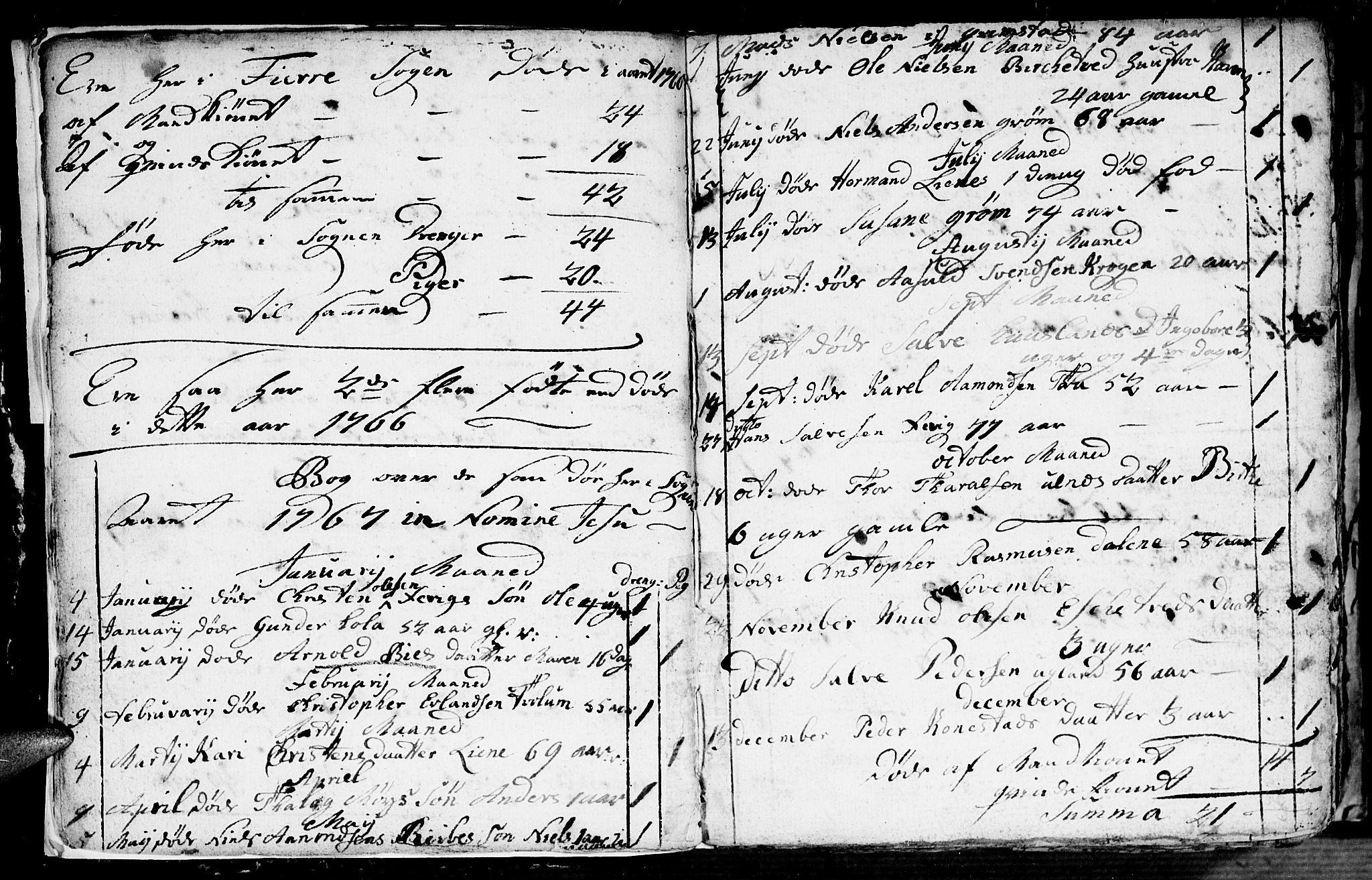 Fjære sokneprestkontor, AV/SAK-1111-0011/F/Fb/L0004: Parish register (copy) no. B 4, 1766-1785, p. 4