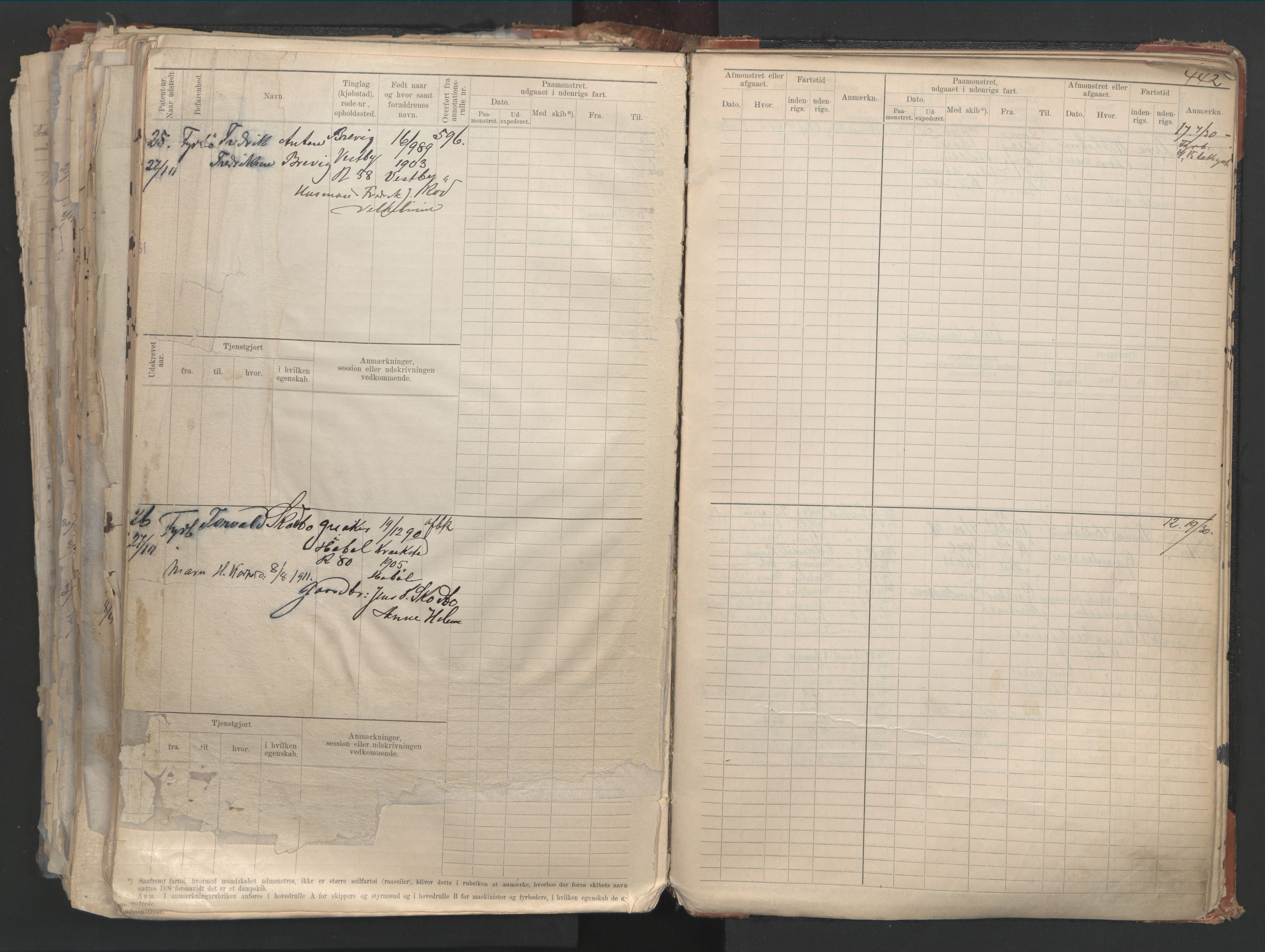Oslo sjømannskontor, AV/SAO-A-10595/F/Fd/L0006: B-rulle, 1883, p. 441b-442a