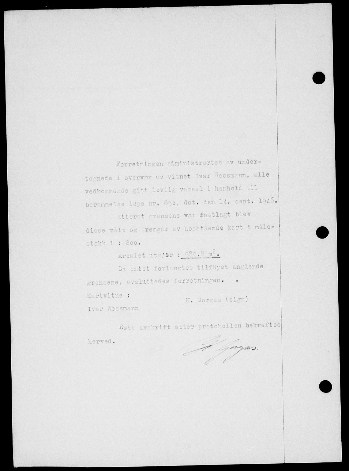 Onsøy sorenskriveri, SAO/A-10474/G/Ga/Gab/L0018: Mortgage book no. II A-18, 1946-1947, Diary no: : 266/1947