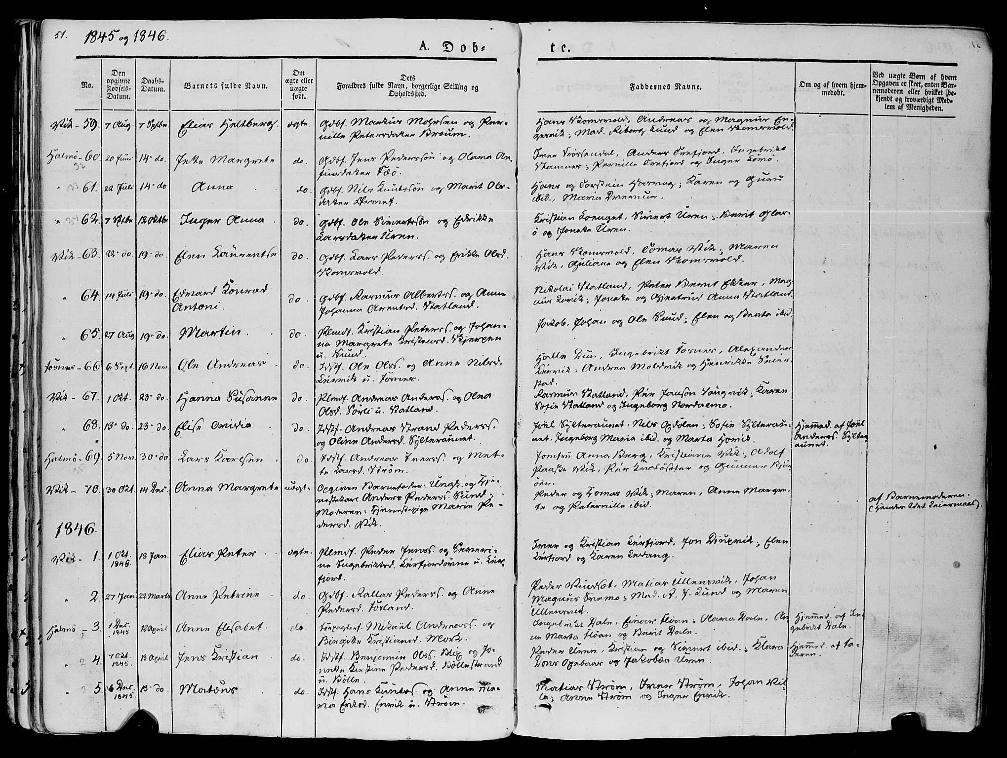 Ministerialprotokoller, klokkerbøker og fødselsregistre - Nord-Trøndelag, SAT/A-1458/773/L0614: Parish register (official) no. 773A05, 1831-1856, p. 51
