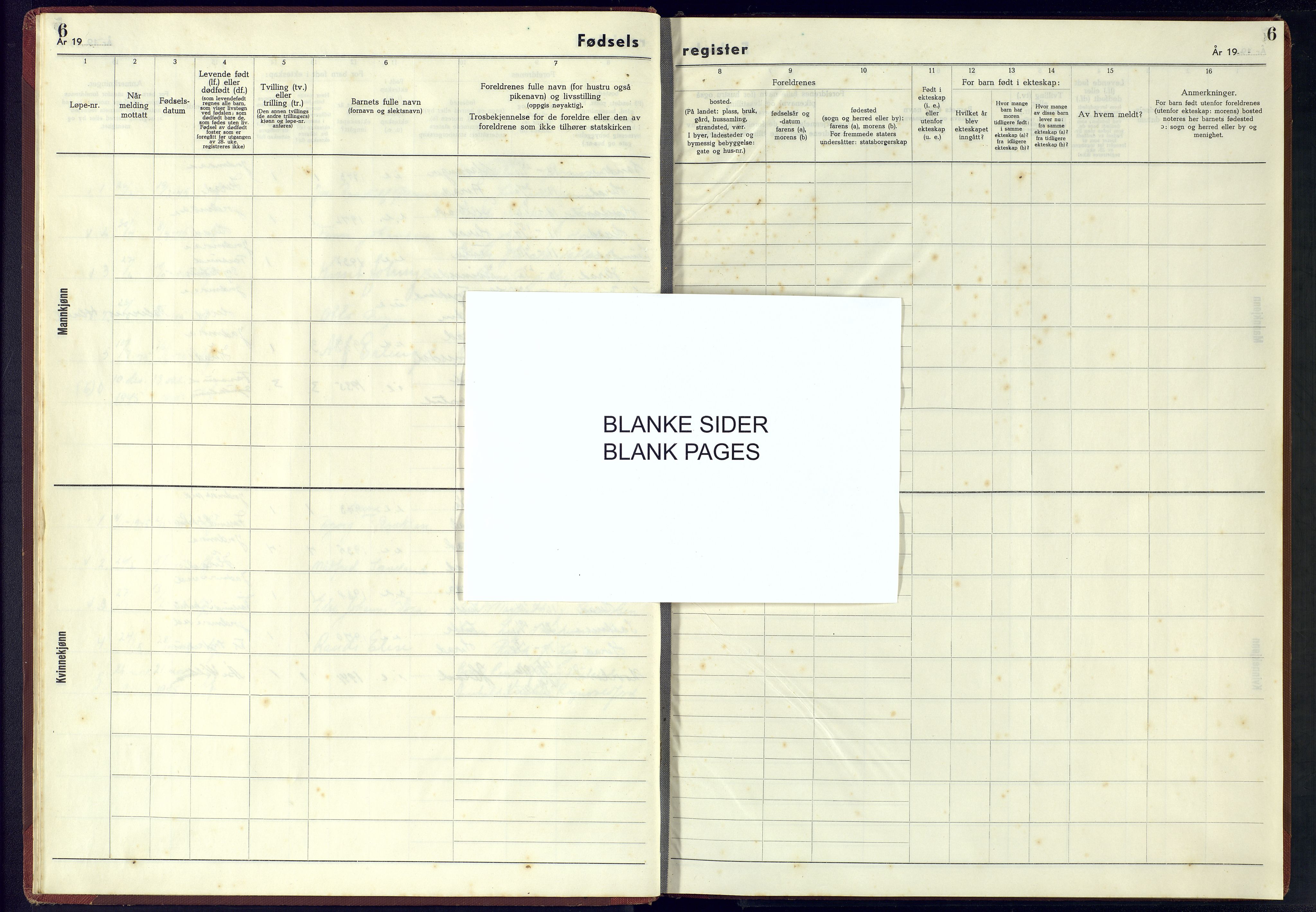 Herad sokneprestkontor, SAK/1111-0018/J/Jb/L0001: Birth register no. A-VI-2, 1942-1945