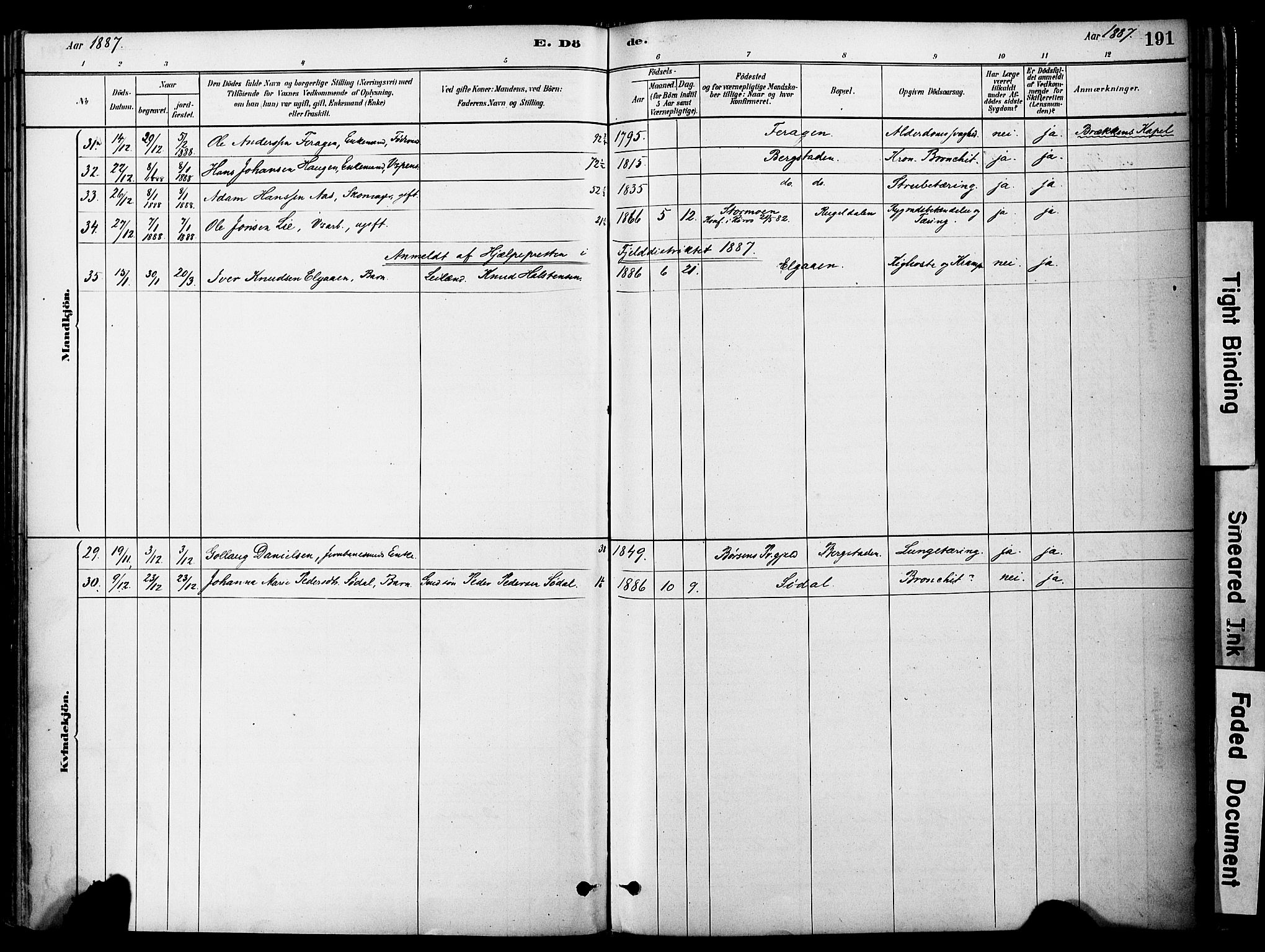 Ministerialprotokoller, klokkerbøker og fødselsregistre - Sør-Trøndelag, AV/SAT-A-1456/681/L0933: Parish register (official) no. 681A11, 1879-1890, p. 191