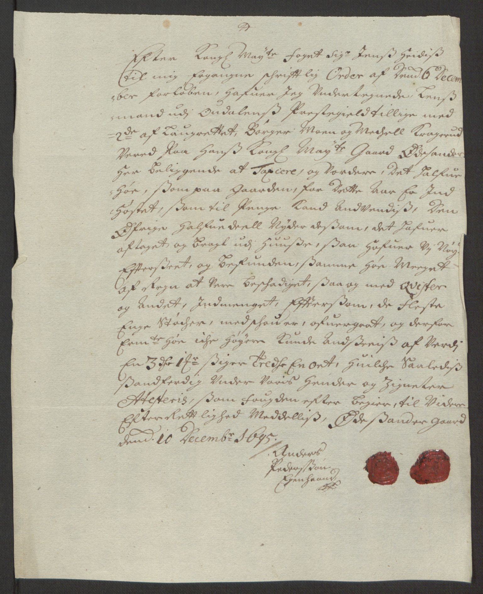 Rentekammeret inntil 1814, Reviderte regnskaper, Fogderegnskap, AV/RA-EA-4092/R13/L0833: Fogderegnskap Solør, Odal og Østerdal, 1695, p. 323