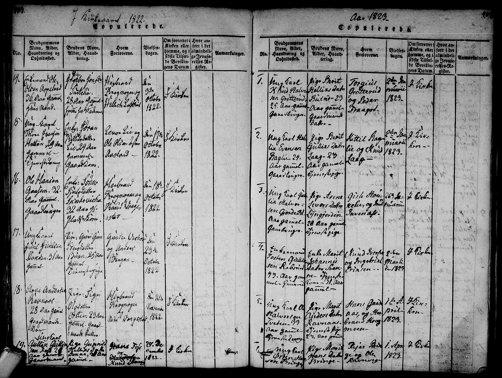 Flesberg kirkebøker, AV/SAKO-A-18/F/Fa/L0005: Parish register (official) no. I 5, 1816-1834, p. 403-404