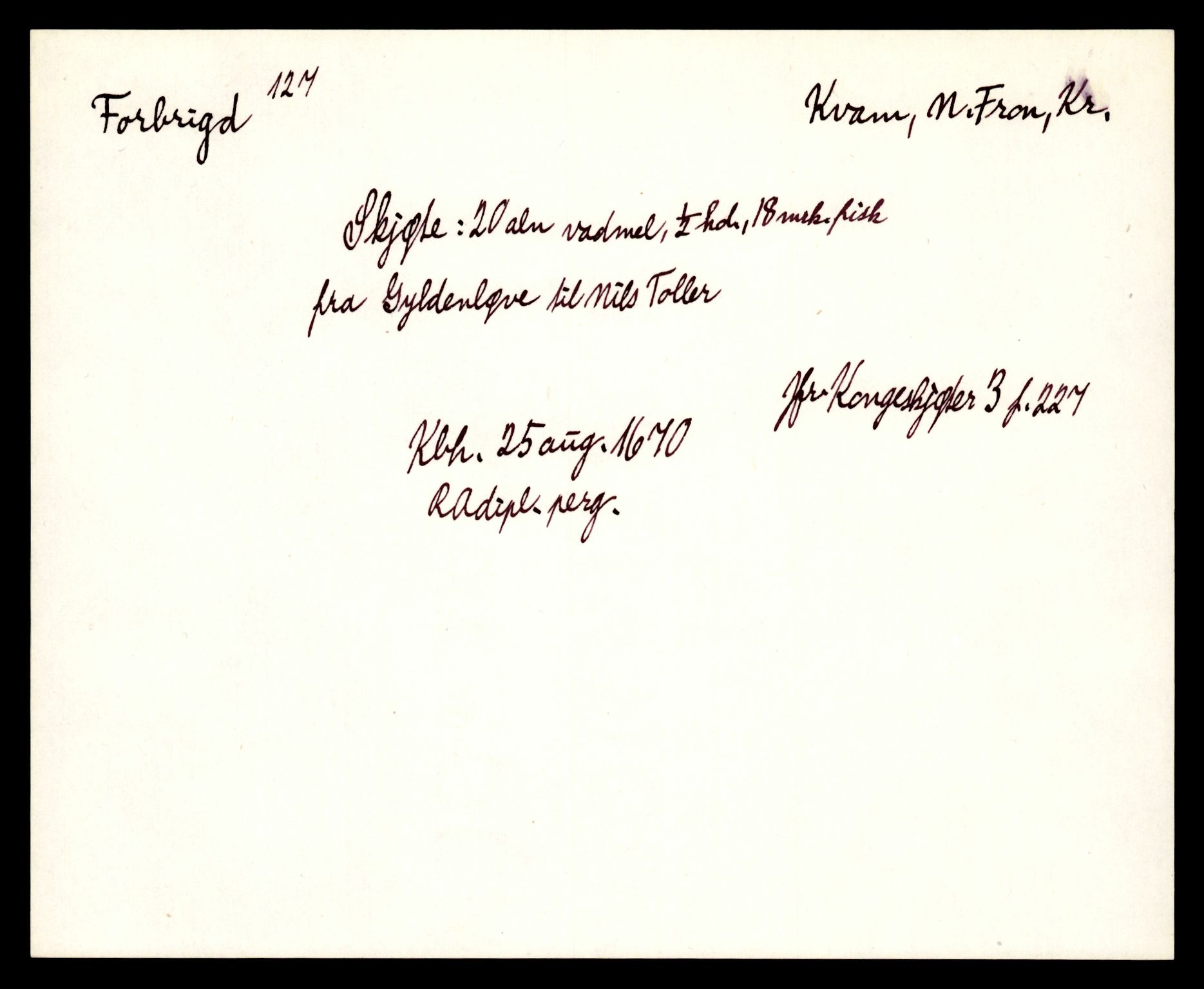 Riksarkivets diplomsamling, AV/RA-EA-5965/F35/F35e/L0010: Registreringssedler Oppland 2, 1400-1700, p. 29