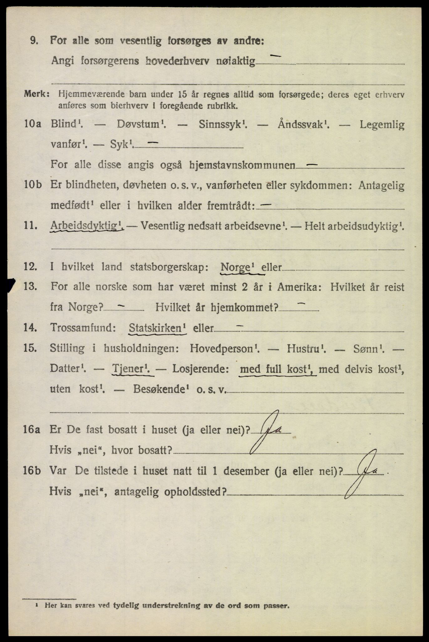 SAH, 1920 census for Ytre Rendal, 1920, p. 2064