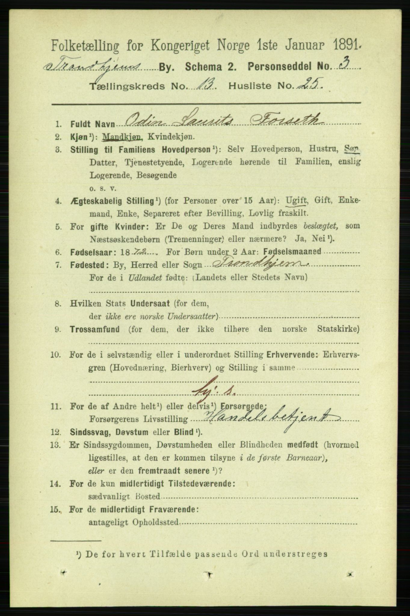 RA, 1891 census for 1601 Trondheim, 1891, p. 10485