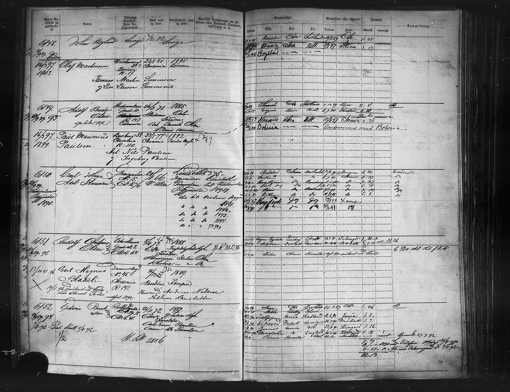 Oslo mønstringskontor, AV/SAO-A-10569g/F/Fc/Fca/L0003: Annotasjonsrulle, 1887-1902, p. 199