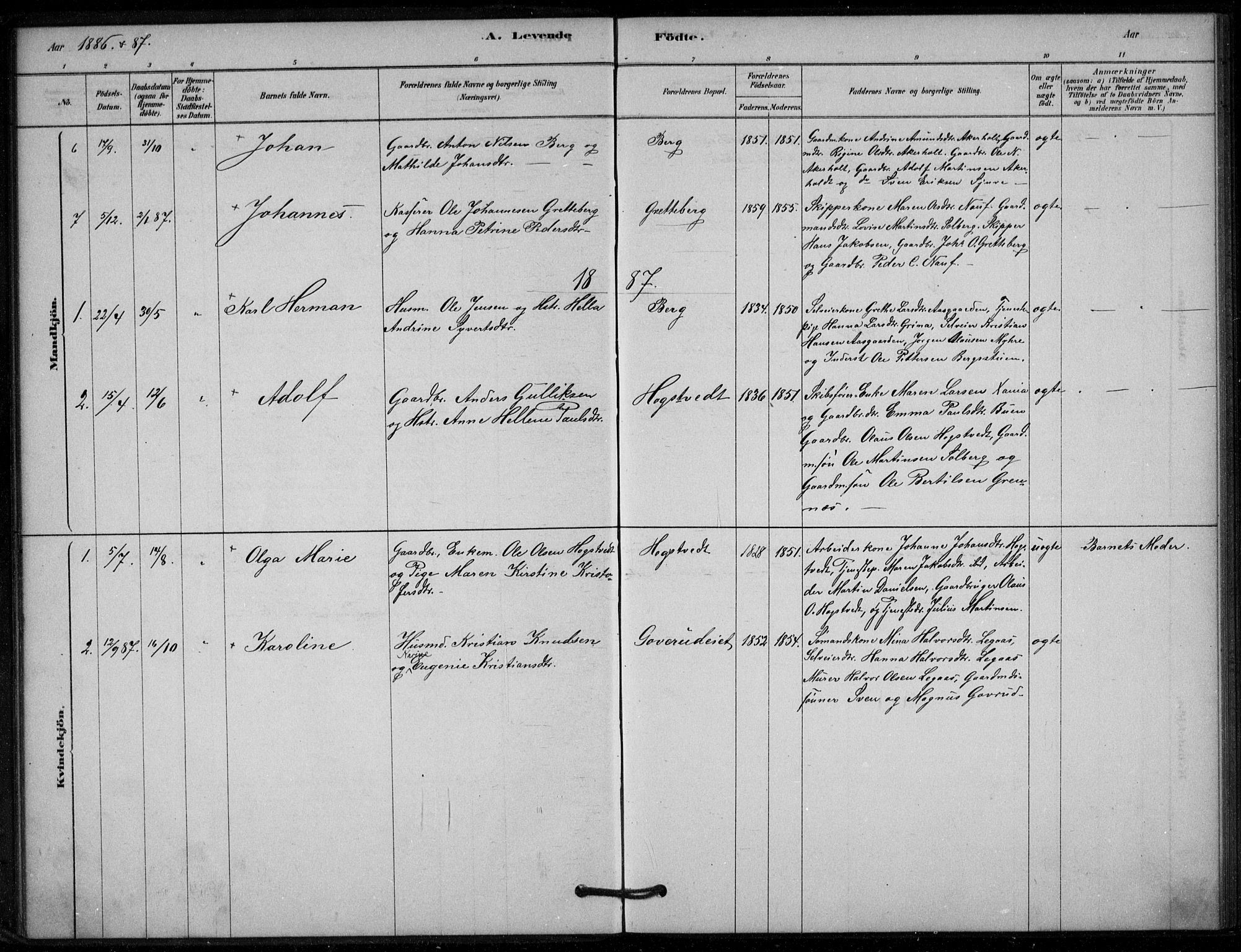 Hof kirkebøker, AV/SAKO-A-64/G/Gb/L0002: Parish register (copy) no. II 2, 1878-1902