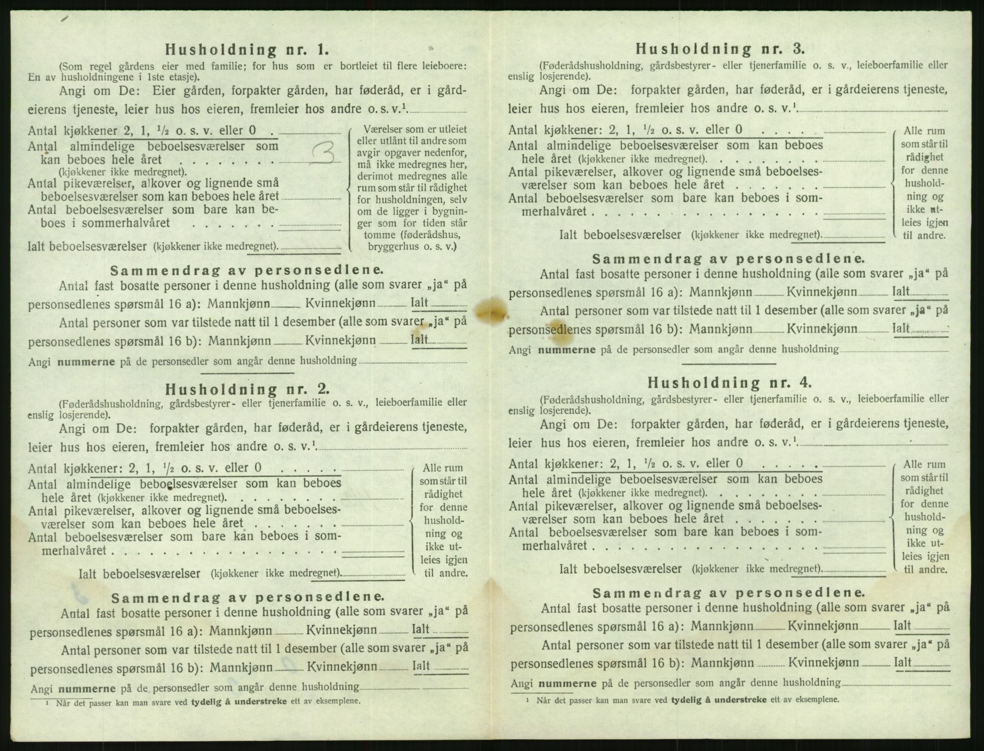 SAK, 1920 census for Mykland, 1920, p. 243