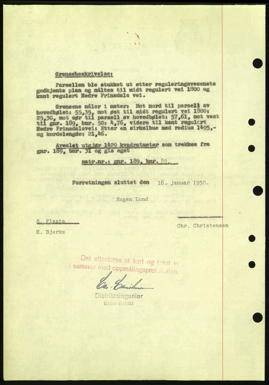 Oslo byskriverembete, AV/SAO-A-10227/G/Gb/Gbd/Gbda/L0017: Mortgage book no. A215, 1949-1950, Diary no: : 640/1950