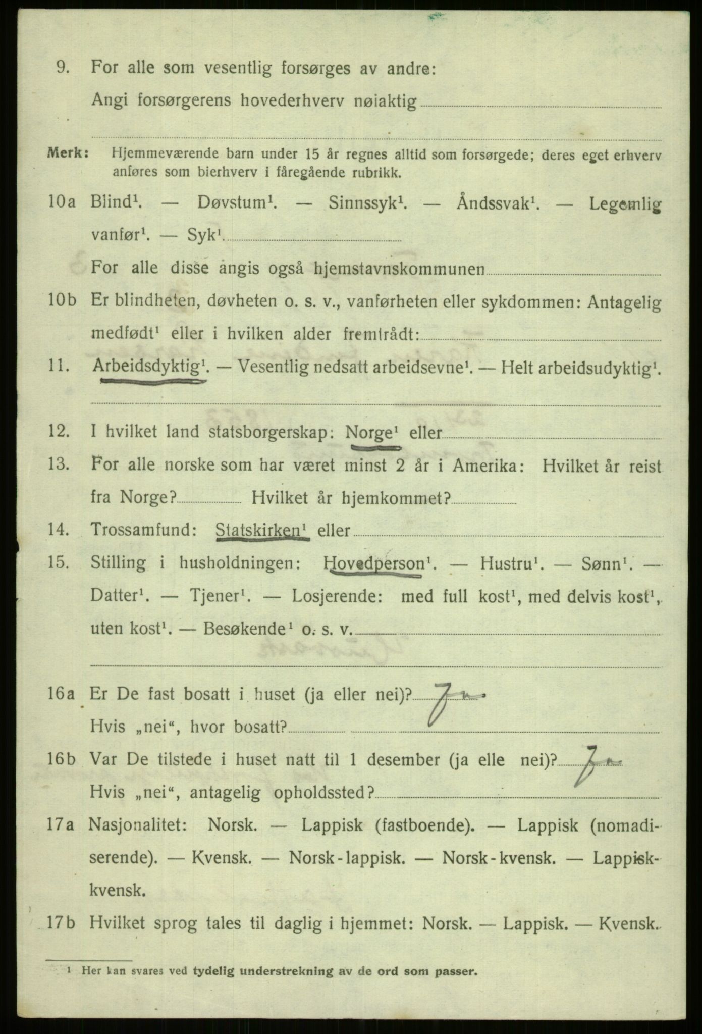 SATØ, 1920 census for Tromsø, 1920, p. 11756