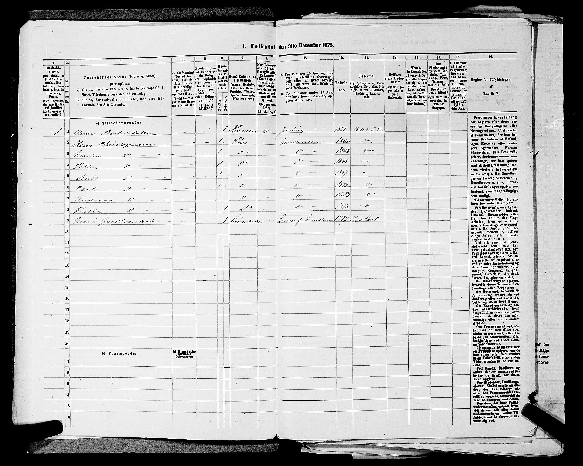 SAKO, 1875 census for 0613L Norderhov/Norderhov, Haug og Lunder, 1875, p. 378