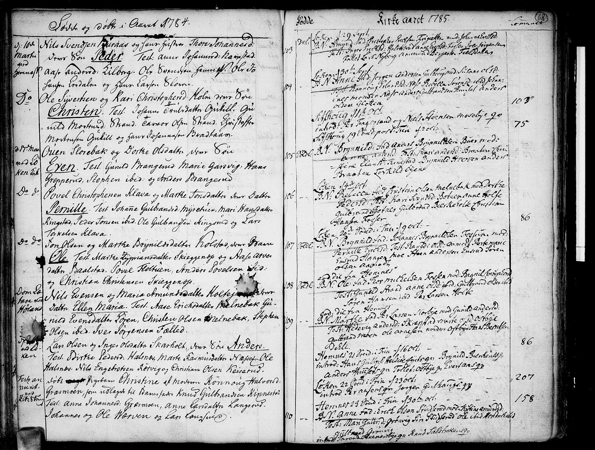 Høland prestekontor Kirkebøker, SAO/A-10346a/F/Fa/L0005: Parish register (official) no. I 5, 1780-1793, p. 68