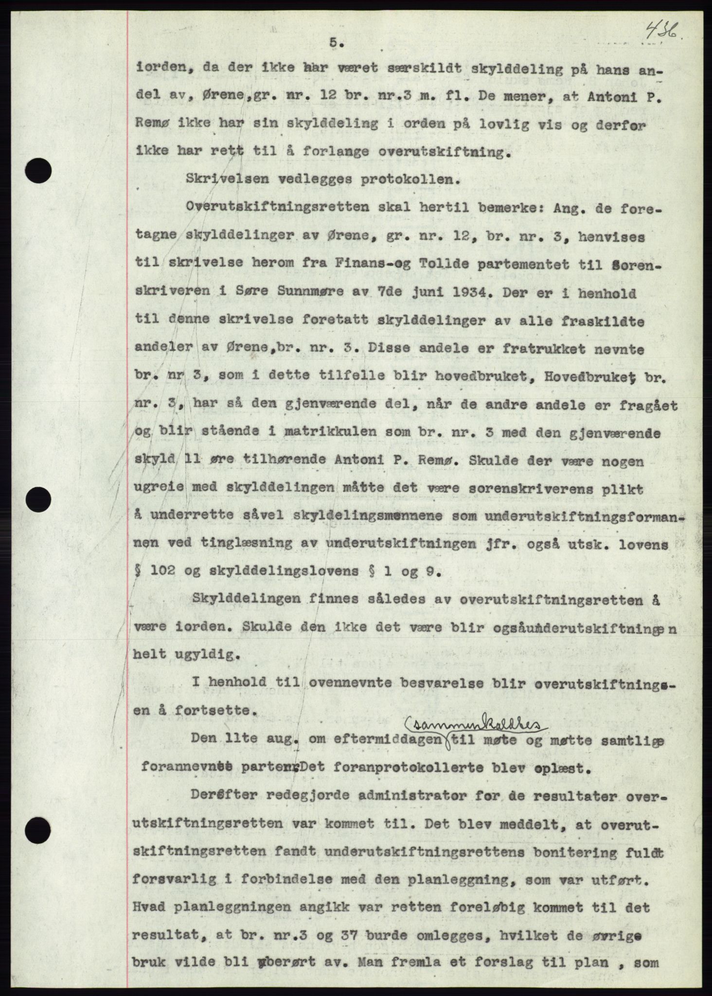 Søre Sunnmøre sorenskriveri, AV/SAT-A-4122/1/2/2C/L0064: Mortgage book no. 58, 1937-1938, Diary no: : 10/1938