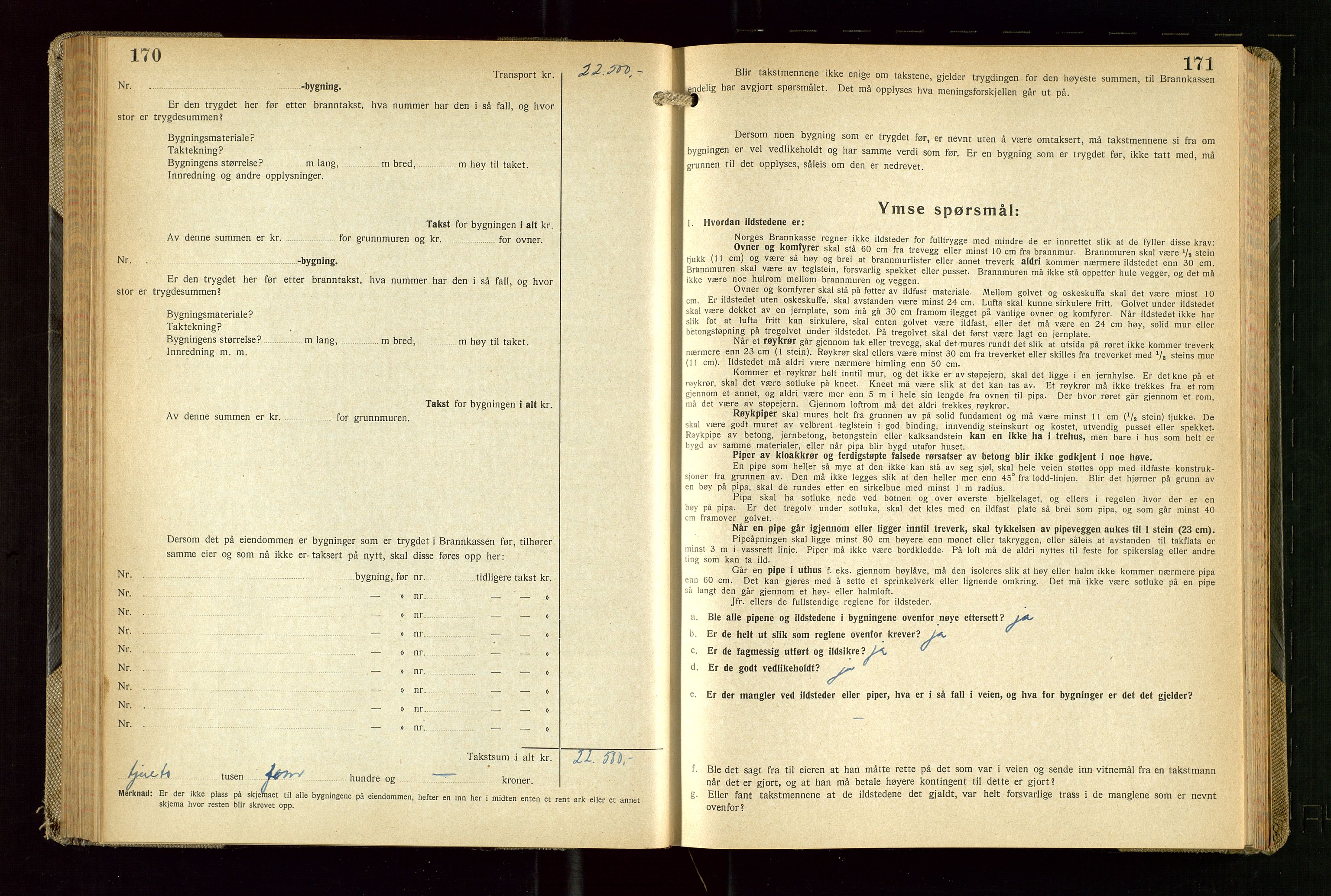 Skudenes lensmannskontor, AV/SAST-A-100444/Gob/L0003: "Brandtakstprotokoll", 1942-1954, p. 170-171