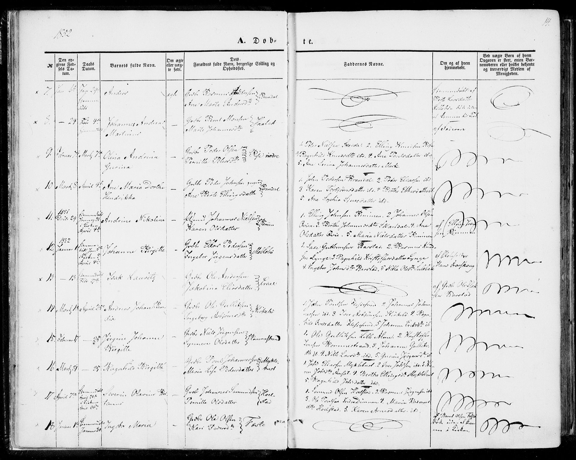 Ministerialprotokoller, klokkerbøker og fødselsregistre - Møre og Romsdal, SAT/A-1454/510/L0121: Parish register (official) no. 510A01, 1848-1877, p. 14