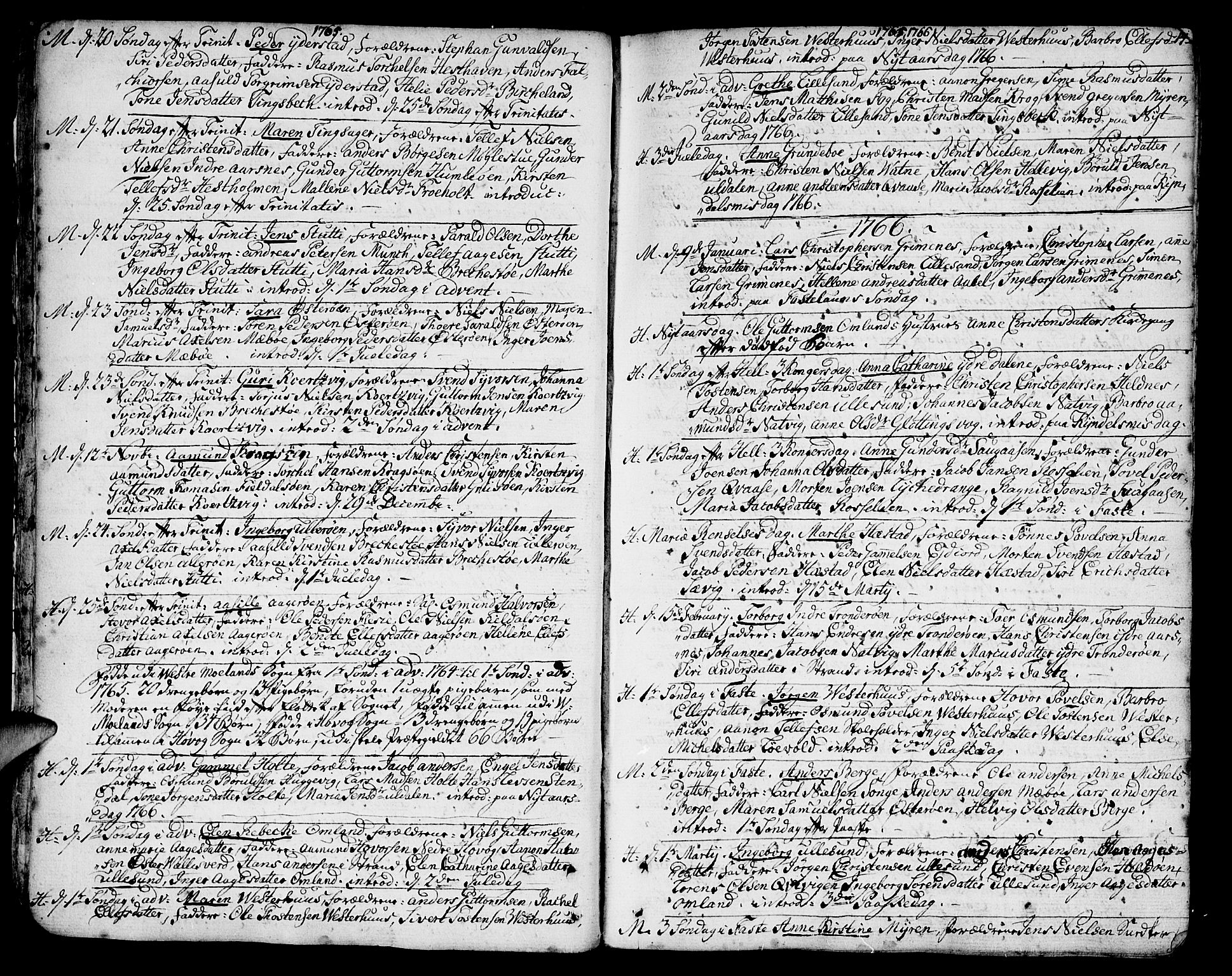 Vestre Moland sokneprestkontor, SAK/1111-0046/F/Fa/Fab/L0002: Parish register (official) no. A 2, 1760-1816, p. 14