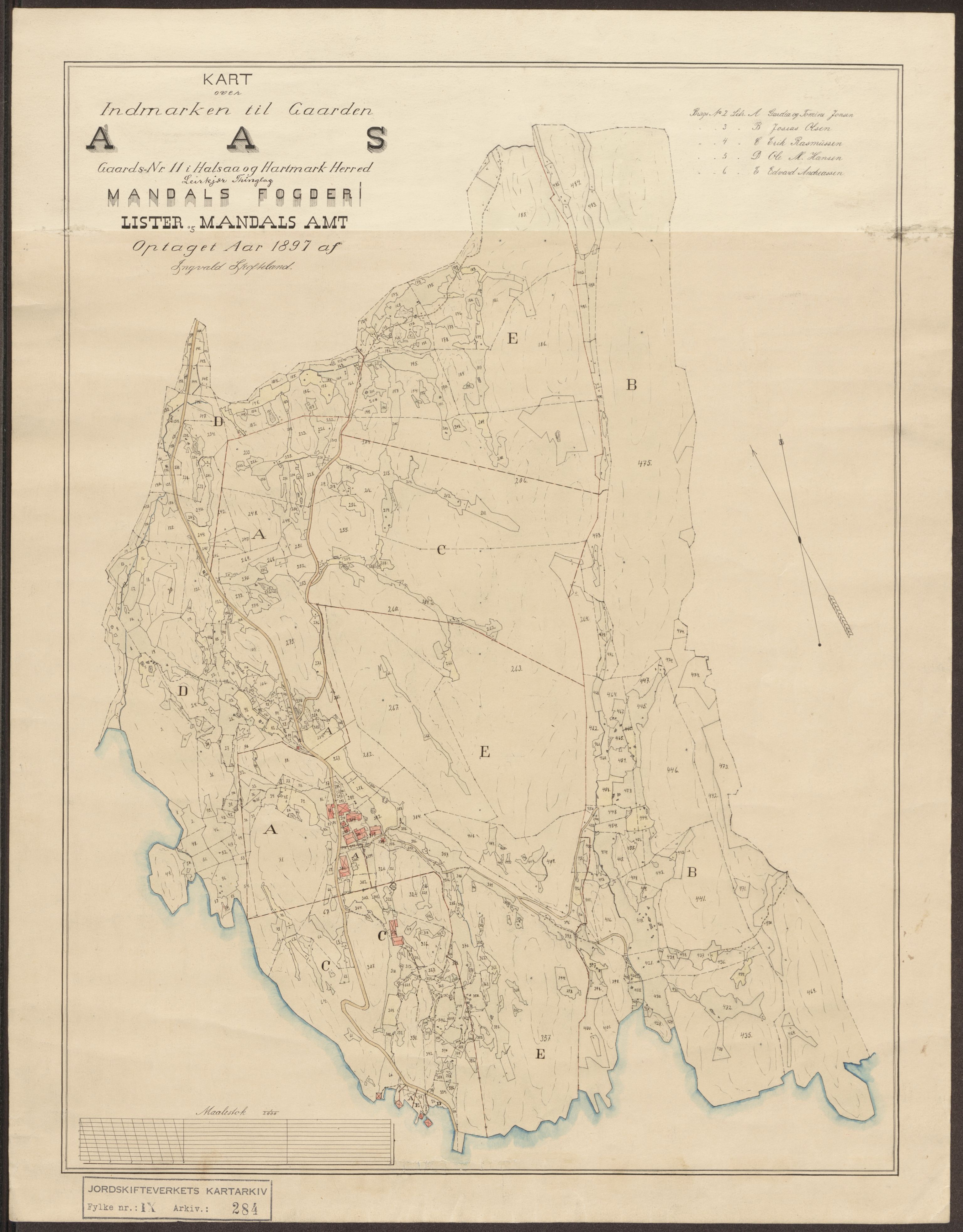 Jordskifteverkets kartarkiv, AV/RA-S-3929/T, 1859-1988, p. 331