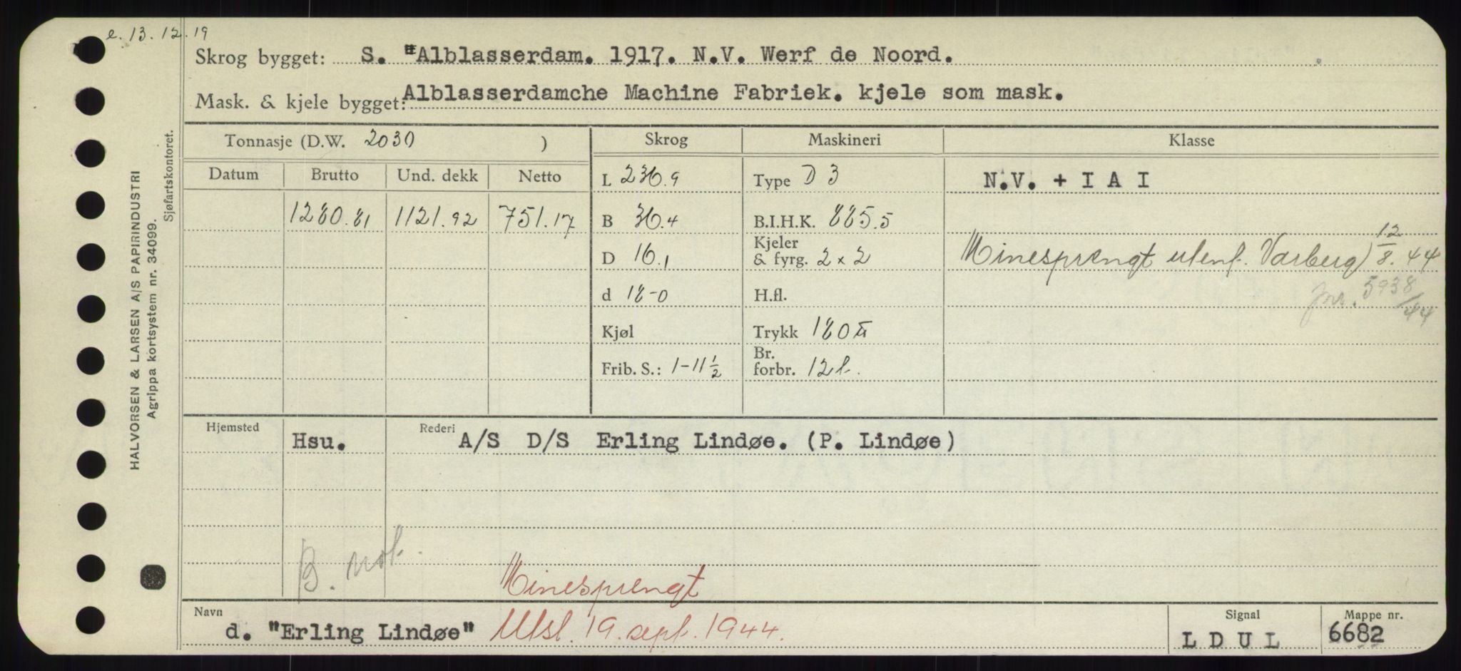 Sjøfartsdirektoratet med forløpere, Skipsmålingen, AV/RA-S-1627/H/Hd/L0009: Fartøy, E, p. 495