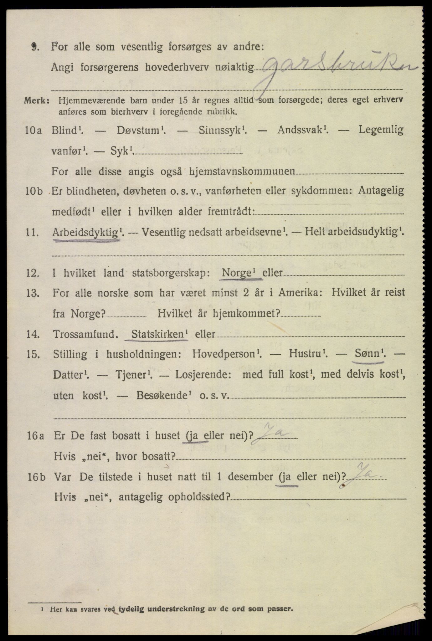 SAK, 1920 census for Øvre Sirdal, 1920, p. 432